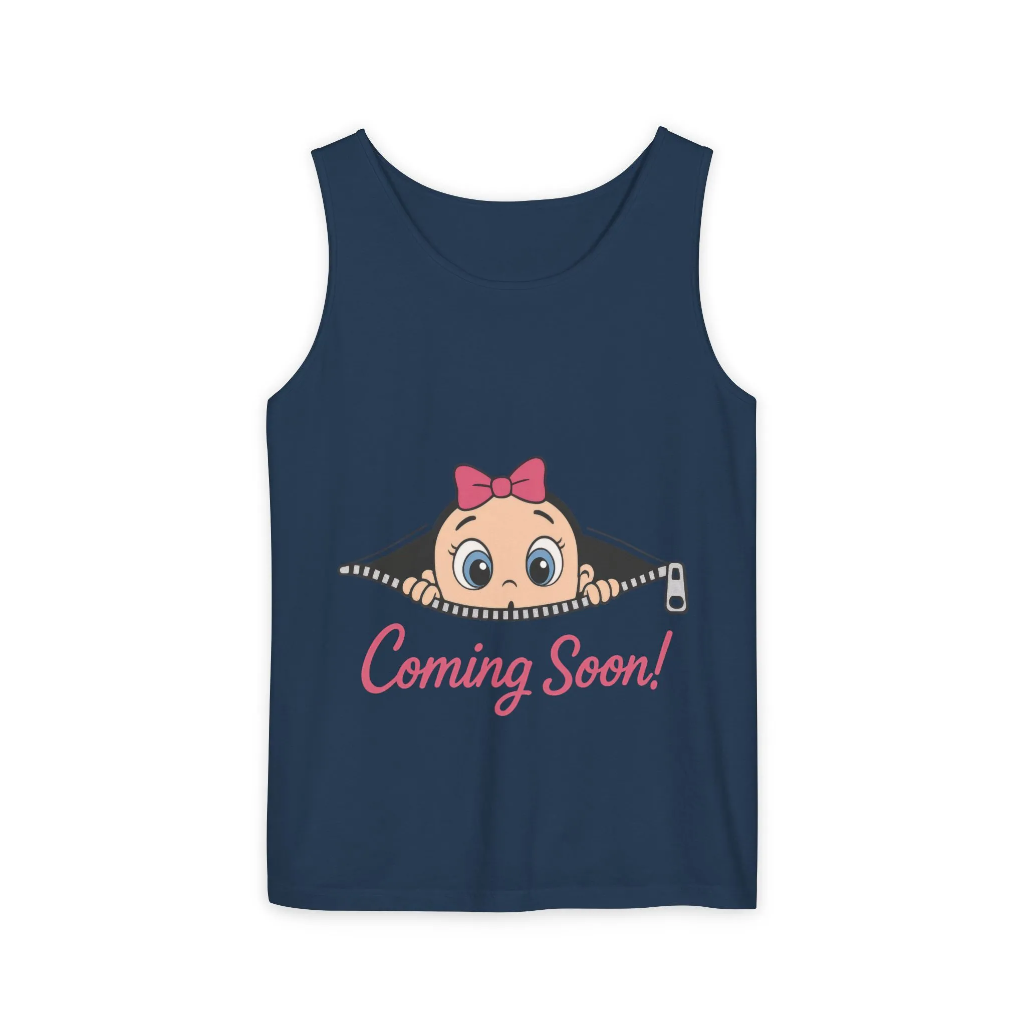 Coming Soon Maternity Tank Top, Cute Baby Girl Pregnancy Announcement Shirt, Expecting Mom Gift, Gender Reveal Tank, Baby Shower Gift - Image 17