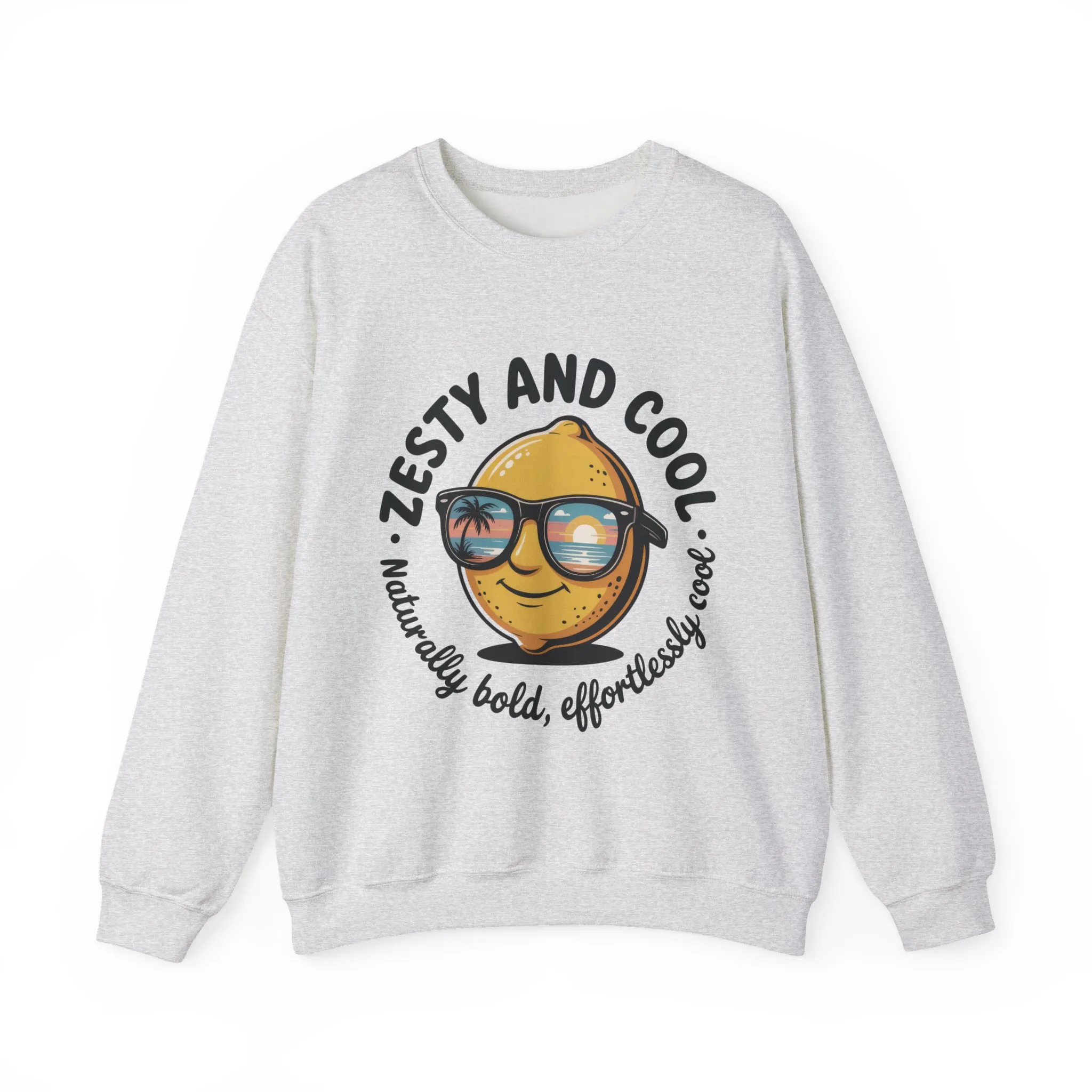 Zesty Lemon Mens Crewneck Sweatshirt - Fun Gift for Friends, Cool Casual Style, Summer Vibes, Mens Graphic Apparel, Perfect for Relaxing - Image 7