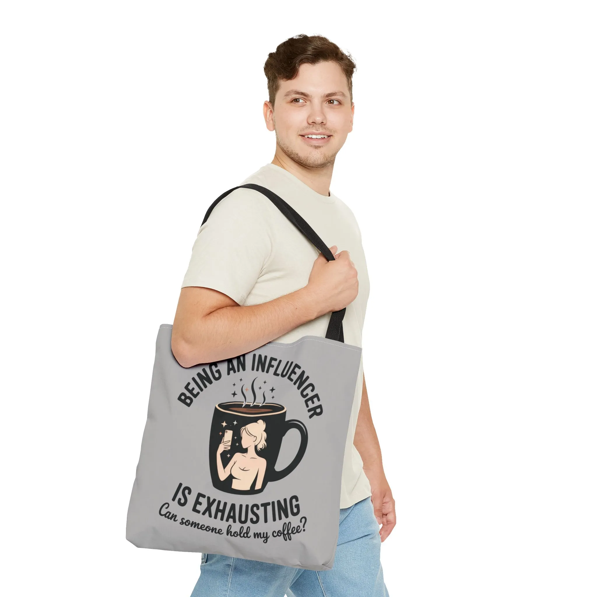 Influencer Tote Bag - Perfect for Coffee Lovers, Unique Gift for Birthdays, Weekend Outings, Stylish & Functional Accessory, Perfect [...] - Image 3