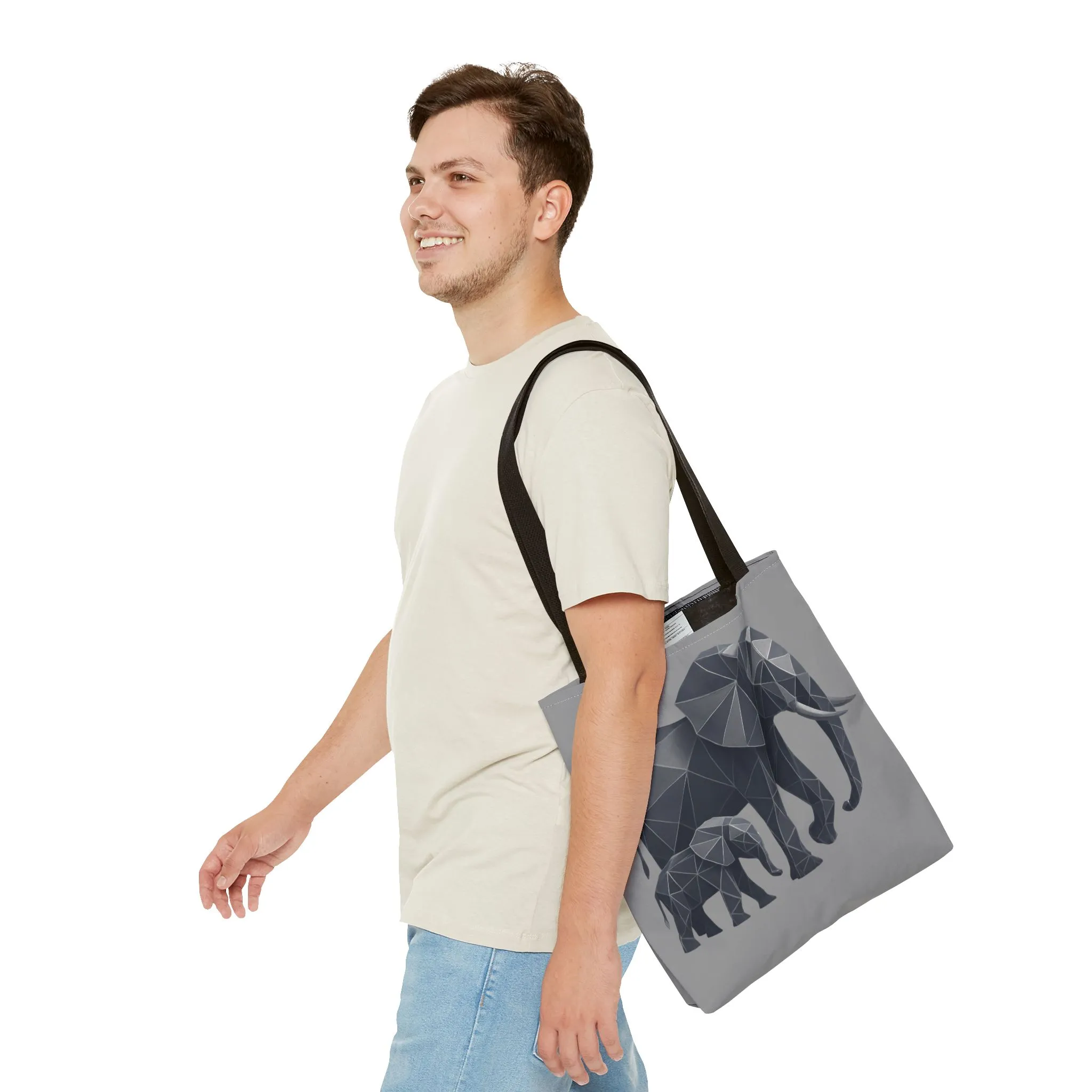 Elephant Geometric Tote Bag, Stylish Sustainable Bag, Boho Accessories, Animal Lover Gift, Canvas Shopping Bag, Beach Tote - Image 13