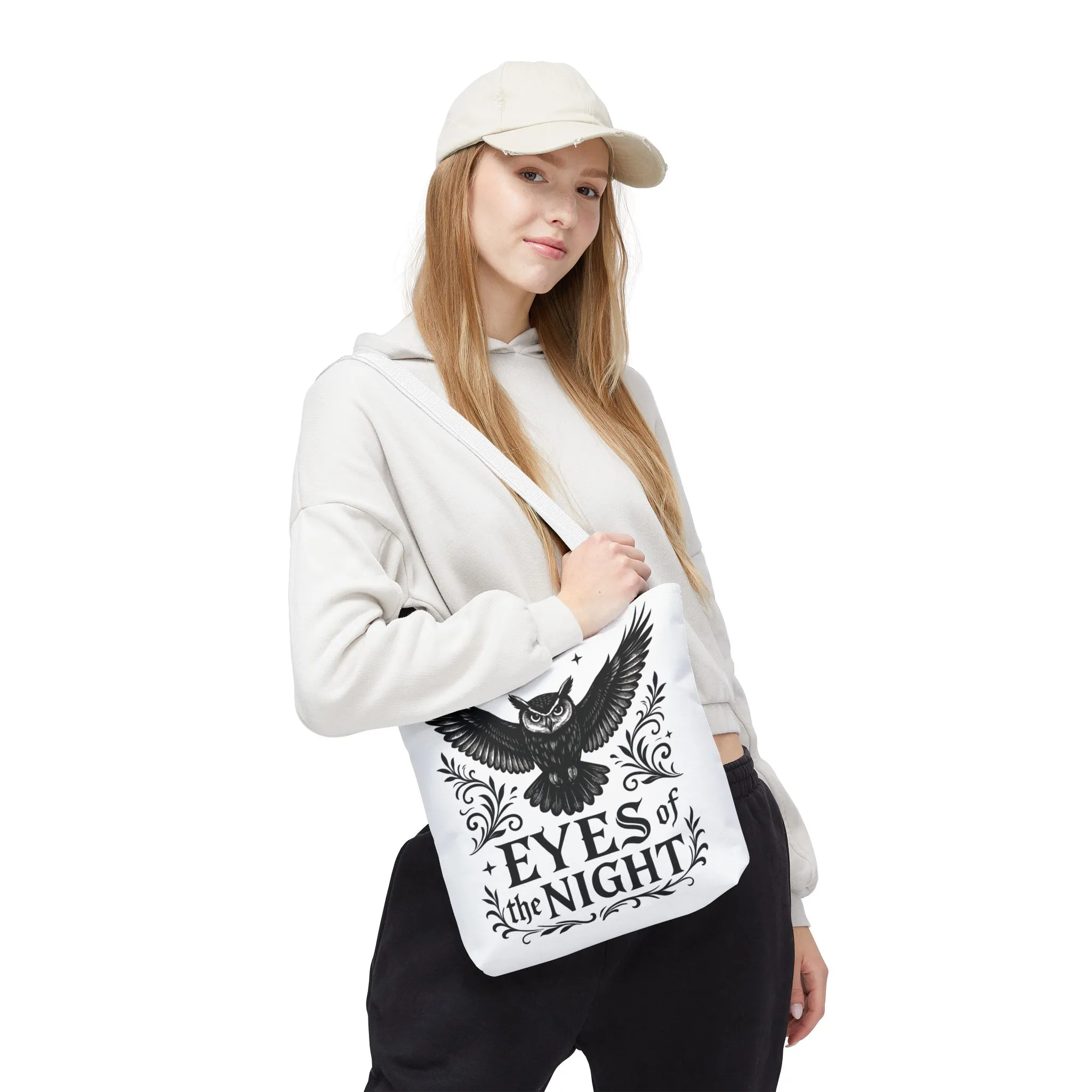 Eyes of the Night Owl Tote Bag, Artsy Shopping Bag, Eco-Friendly Carryall, Unique Gift for Animal Lovers, Halloween Decor, Beach Tote - Image 20