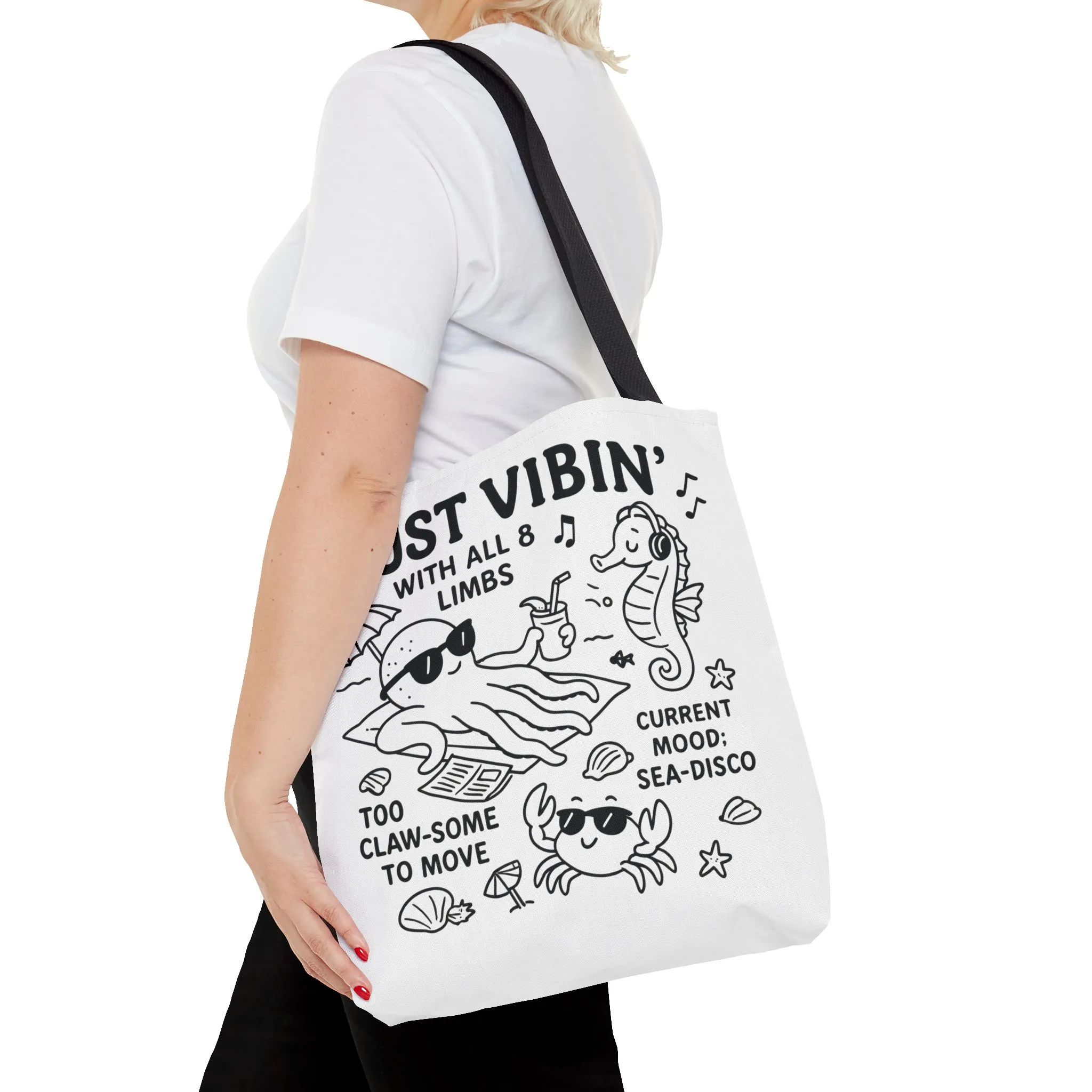 Fun Sea-Themed Tote Bag, Beach Accessories, Summer Vibes, Gift for Ocean Lovers, Reusable Shopping Bag, Cute Beach Tote - Image 14