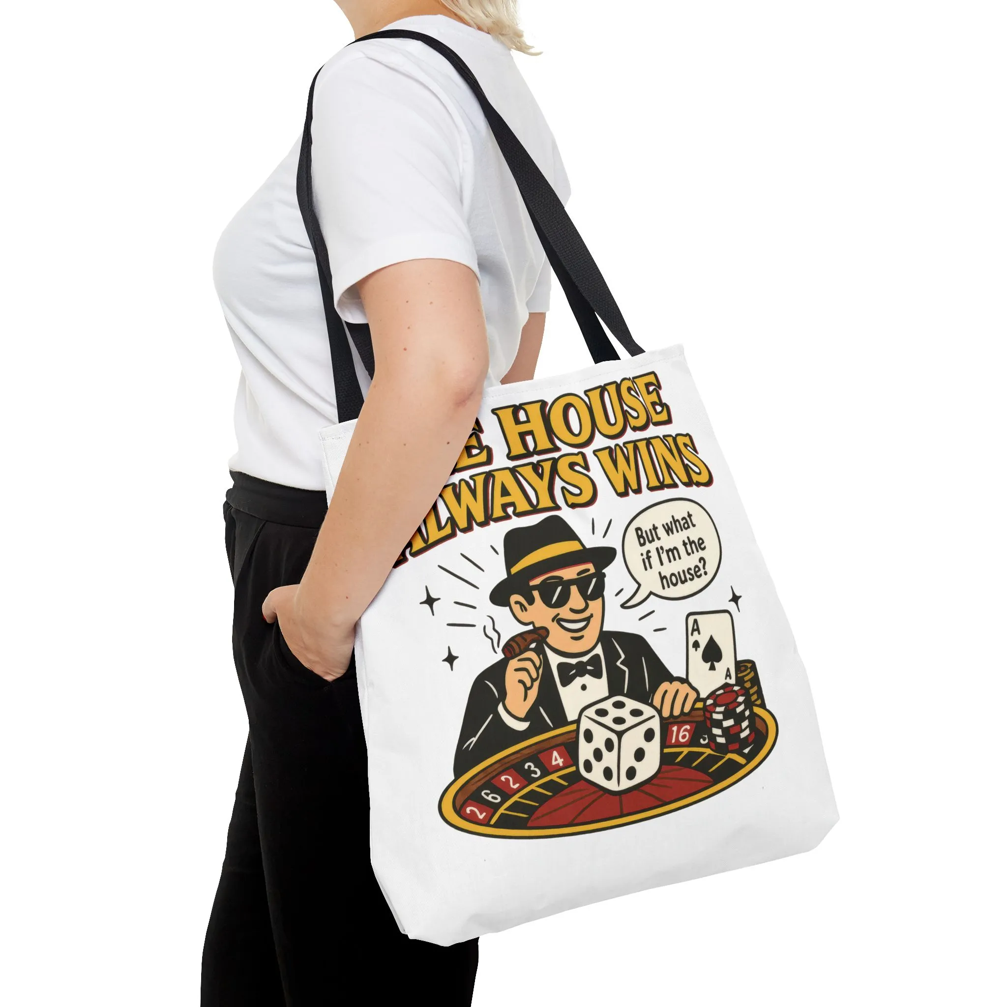 Casino Vibes Tote Bag, Fun Gift for Gamblers, Everyday Use, Travel Accessory, Stylish Shopping Bag, Unique Gambling Merch - Image 4