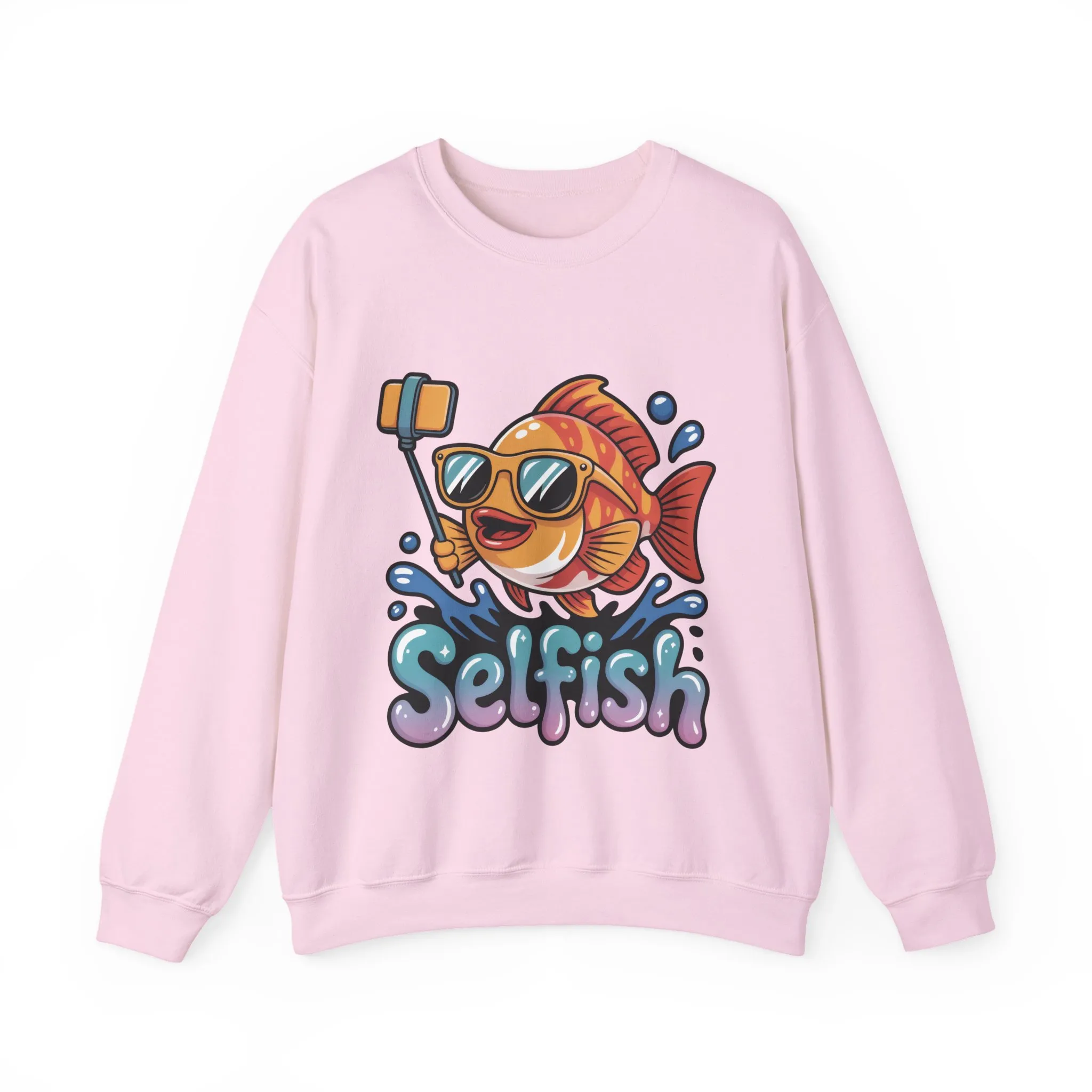 Selfish Womens Sweatshirt, Funny Selfie Pullover, Cute Ocean Pun Sweater, Playful Sea Life Gift, Fun Gift for Fish Lovers, Fishing Apparel - Image 22
