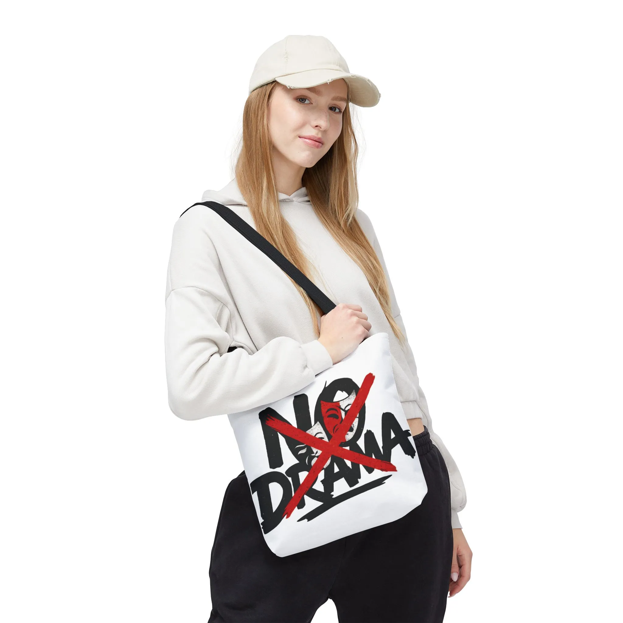 No Drama Tote Bag, Stylish Canvas Bag for Everyday Use, Perfect Gift for Friends, Beach Days, Shopping, and Travel, Large Tote Bag - Image 5