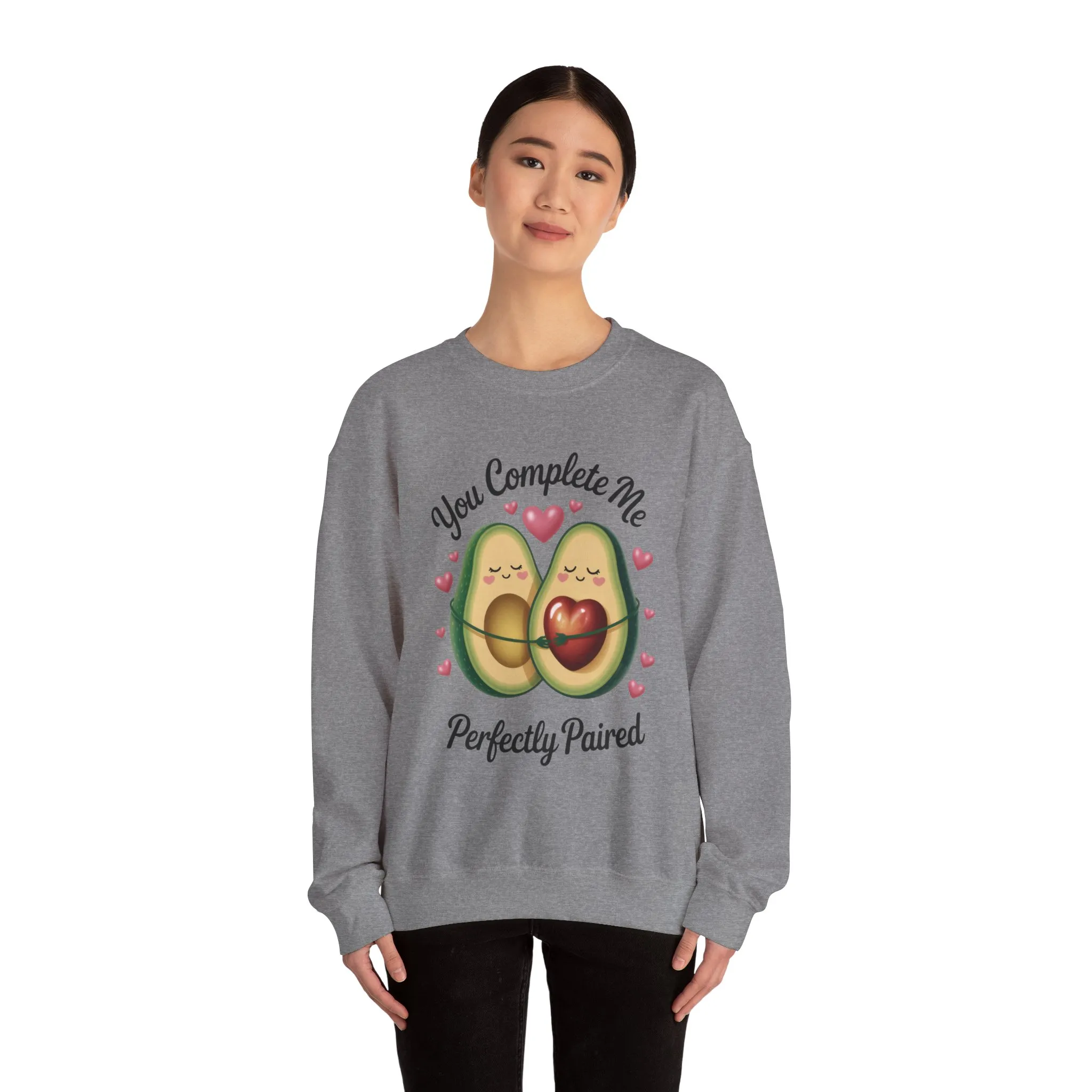 Cute Avocado Love Crewneck Sweatshirt, Sweatshirt for Couples, Perfect Gift for Valentines Day, Cozy Apparel, Avocado Lover Gift - Image 14