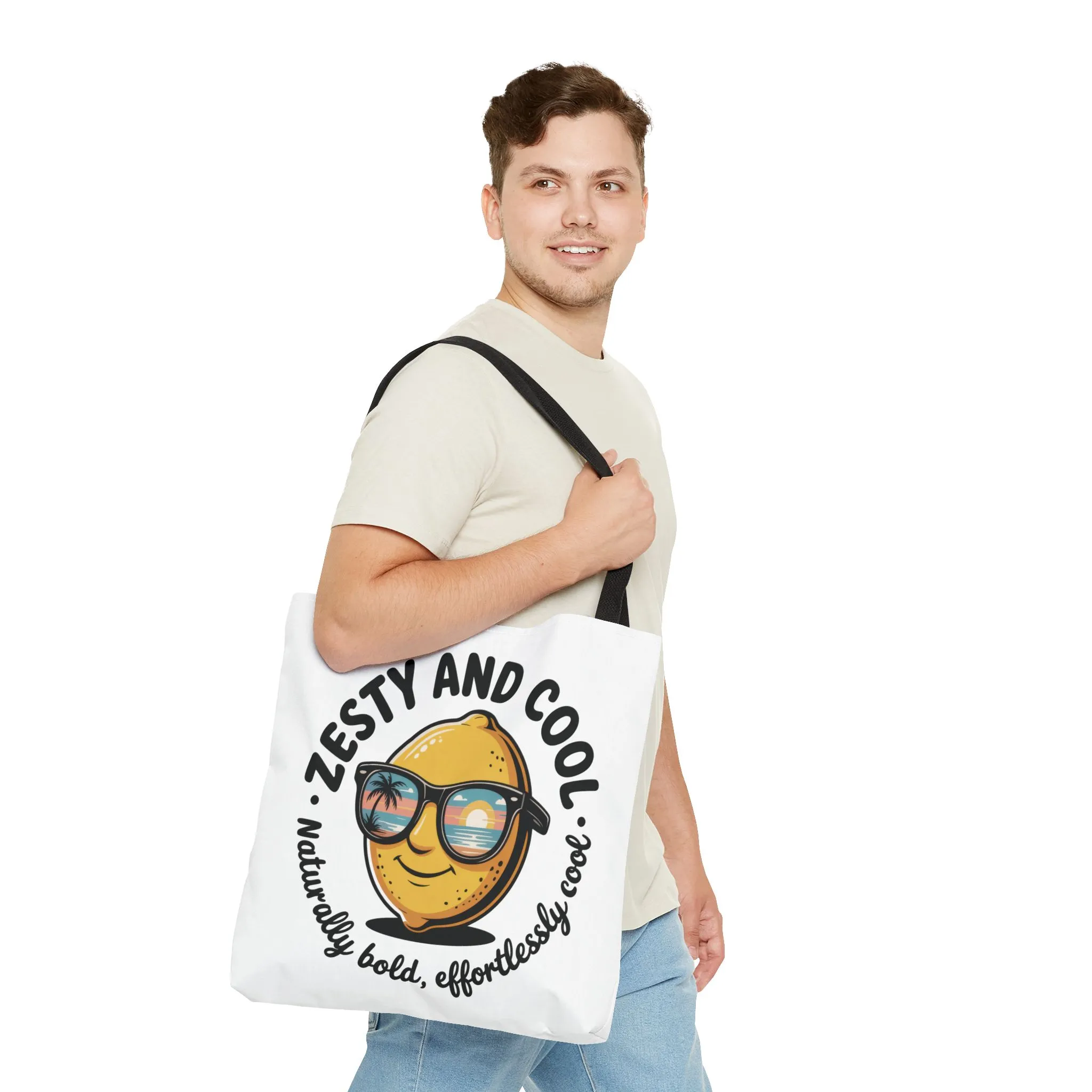Zesty Lemon Tote Bag - Fun & Bold Carry-All for Everyday Use, Summer, Beach Days, Gifts, Eco-Friendly Shopping, Large Tote Bag - Image 3