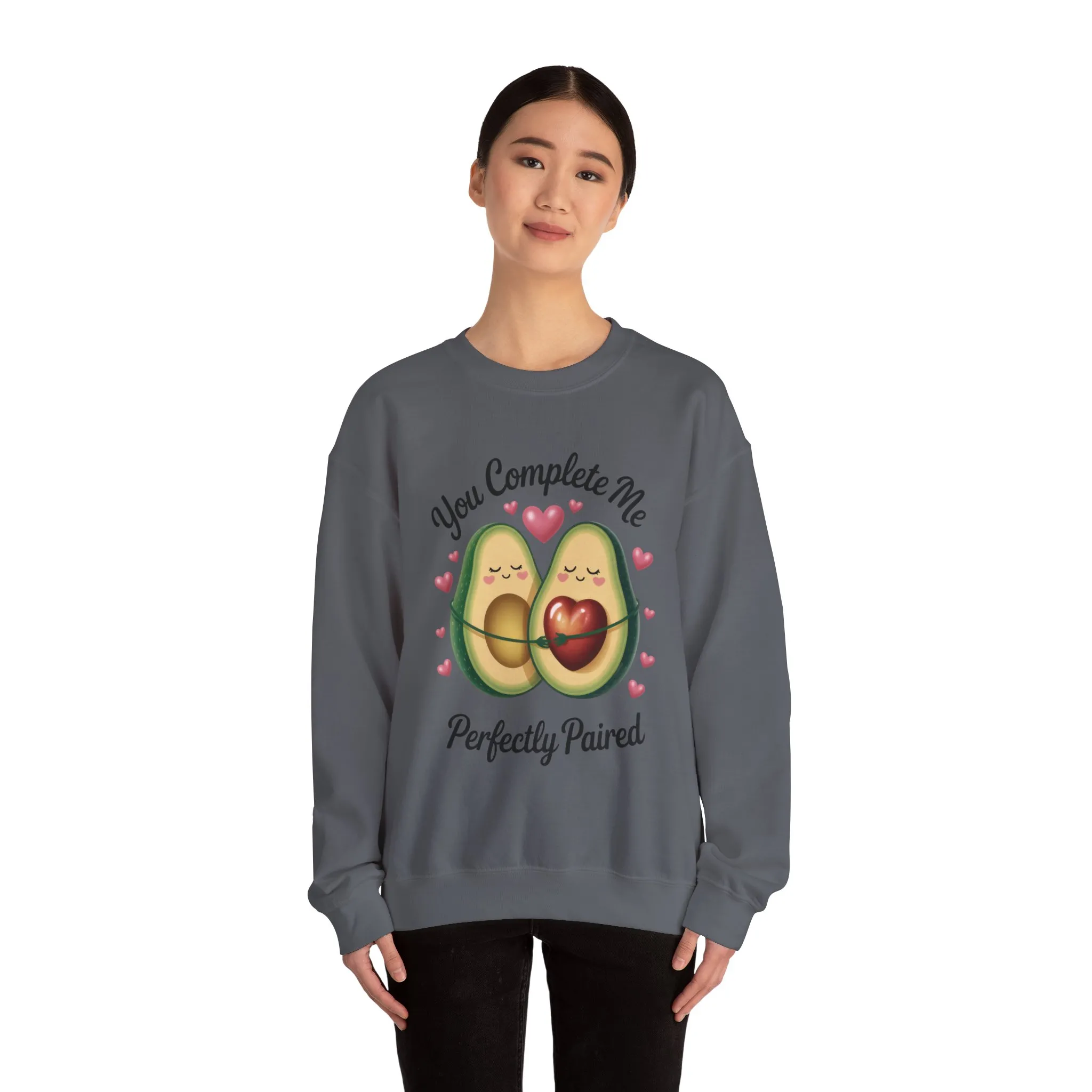 Cute Avocado Love Crewneck Sweatshirt, Sweatshirt for Couples, Perfect Gift for Valentines Day, Cozy Apparel, Avocado Lover Gift - Image 32