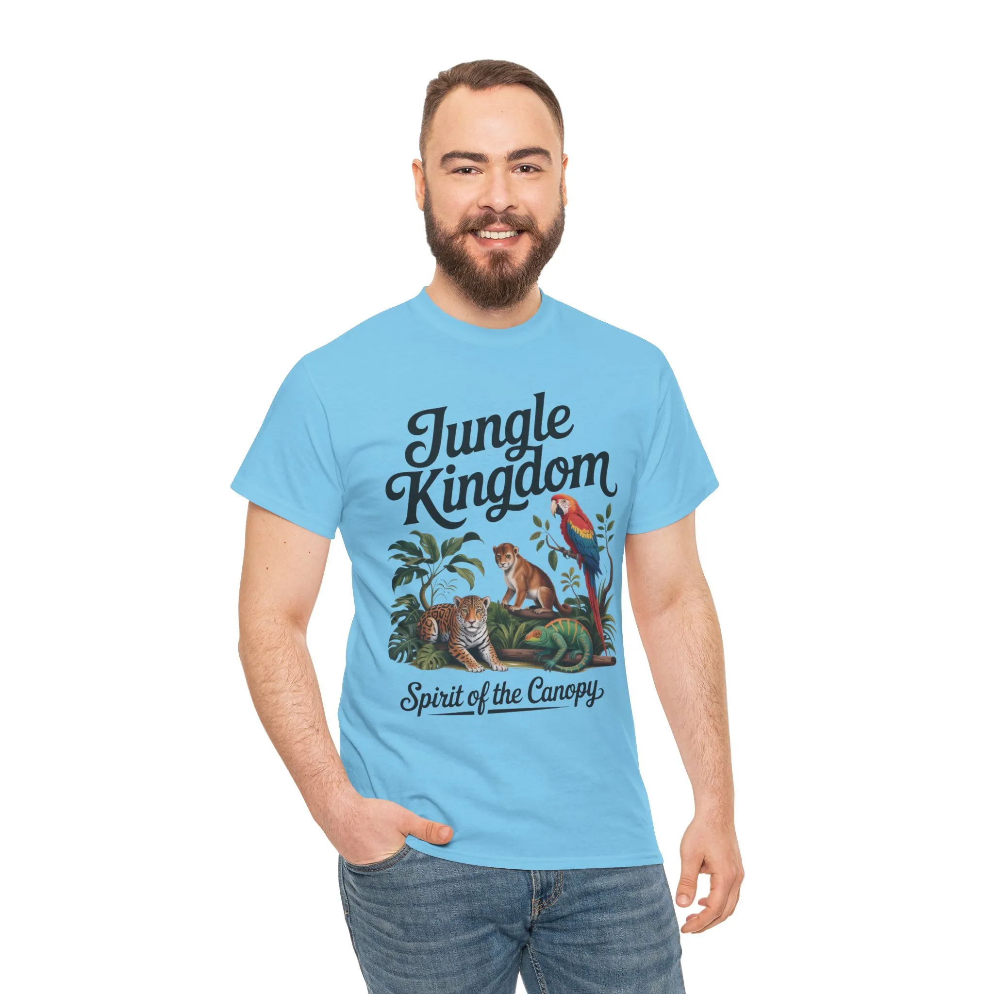 Mens Jungle Kingdom Tee - Nature Lover T-Shirt, Animal Graphic Tee, Eco-Friendly Gift, Summer Fashion, Adventure Outfit - Image 9