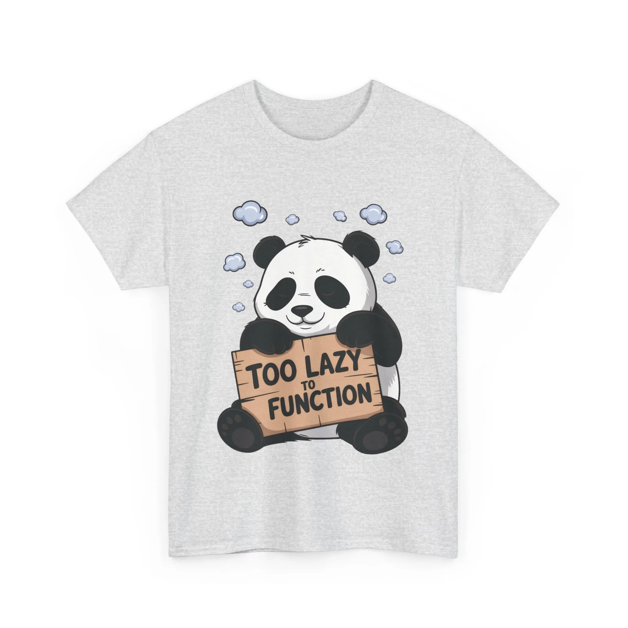 Too Lazy to Function Panda Tee, Unisex Cotton T-Shirt, Funny Shirt, Casual Wear, Gift for Sloth Lovers, Relaxed Vibe - Image 7