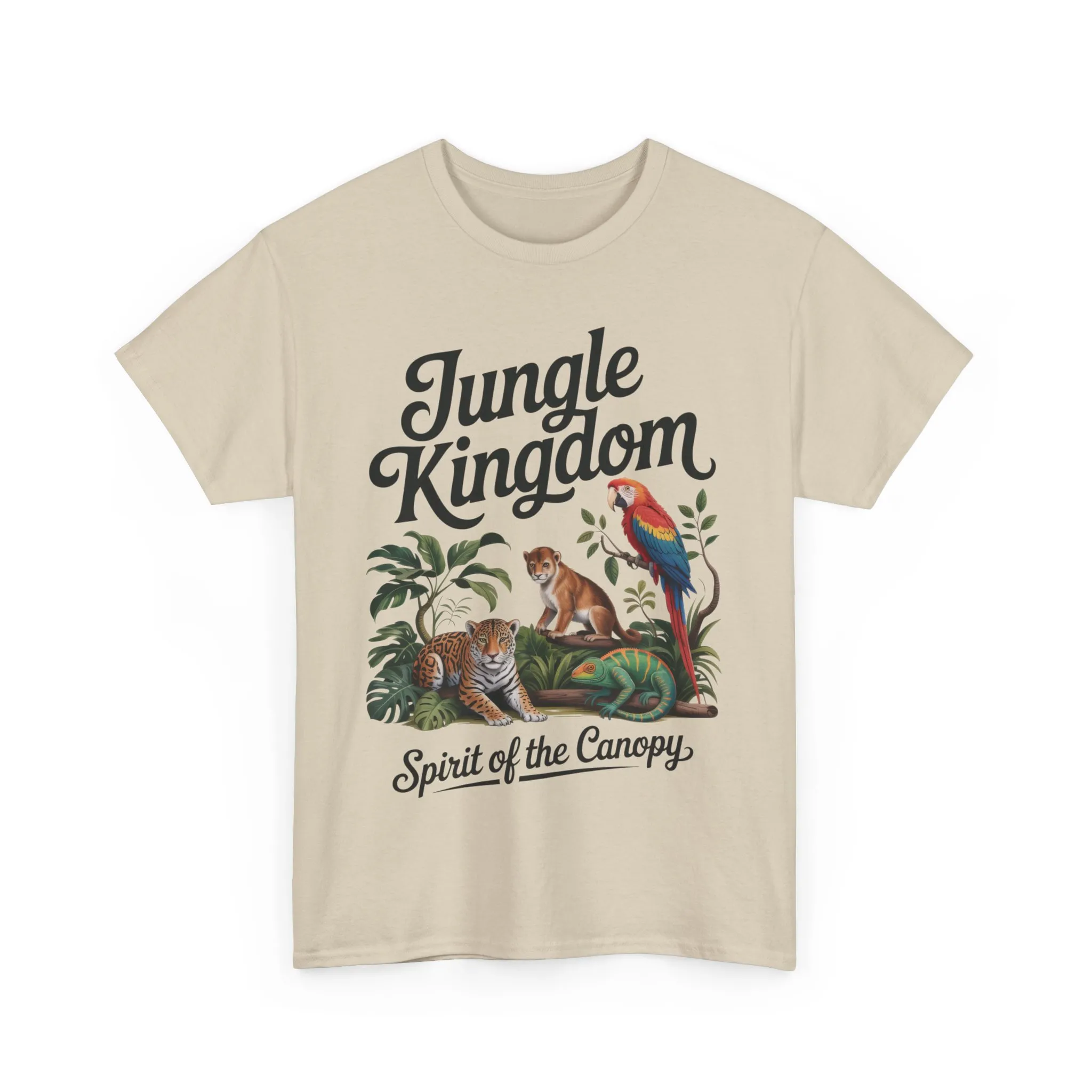 Mens Jungle Kingdom Tee - Nature Lover T-Shirt, Animal Graphic Tee, Eco-Friendly Gift, Summer Fashion, Adventure Outfit - Image 2