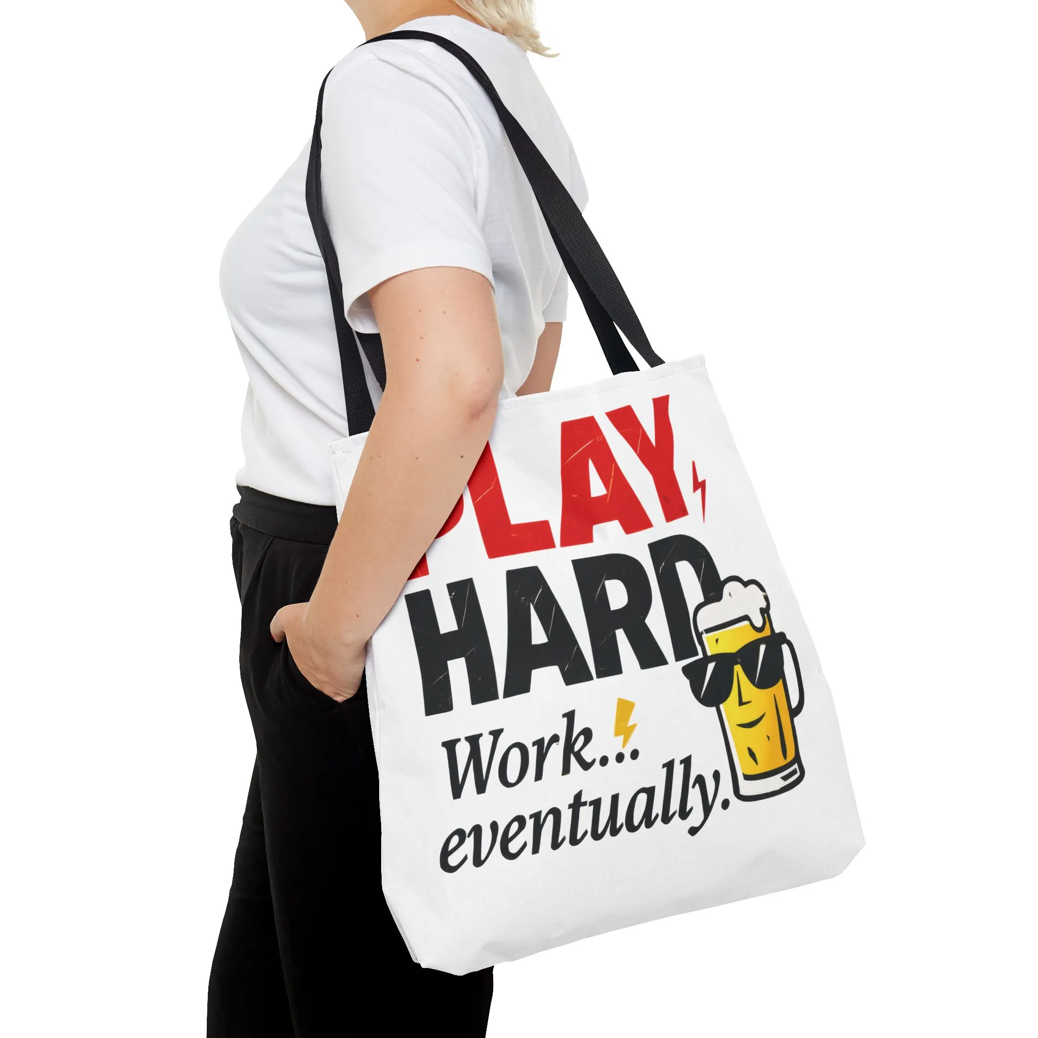 Play Hard Tote Bag - Fun, Stylish, Tote for Work & Play, Summer, Gift, Beach Bag, Everyday Carry, Beach Weekender Bag, large canvas bag - Image 19