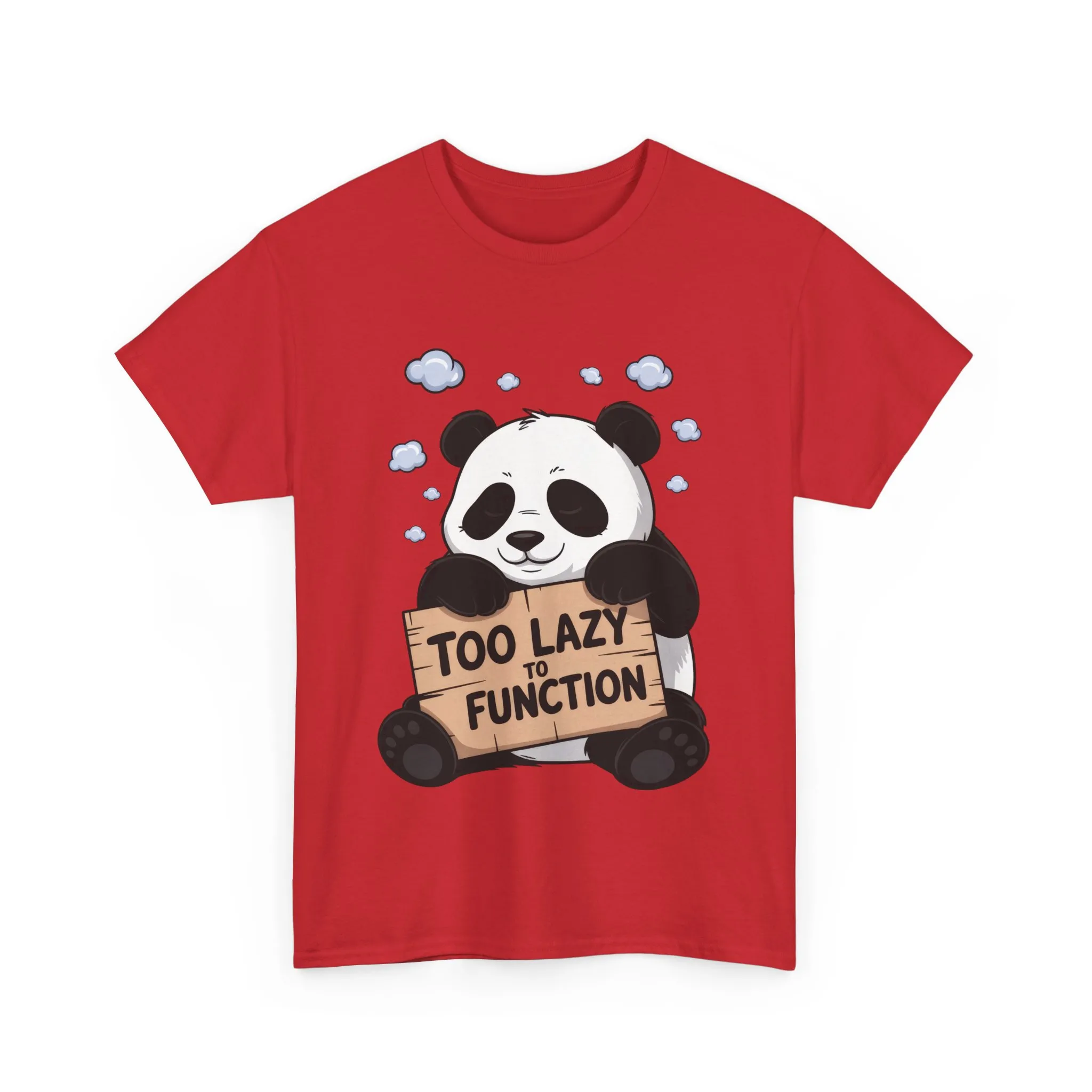 Too Lazy to Function Panda Tee, Unisex Cotton T-Shirt, Funny Shirt, Casual Wear, Gift for Sloth Lovers, Relaxed Vibe - Image 34