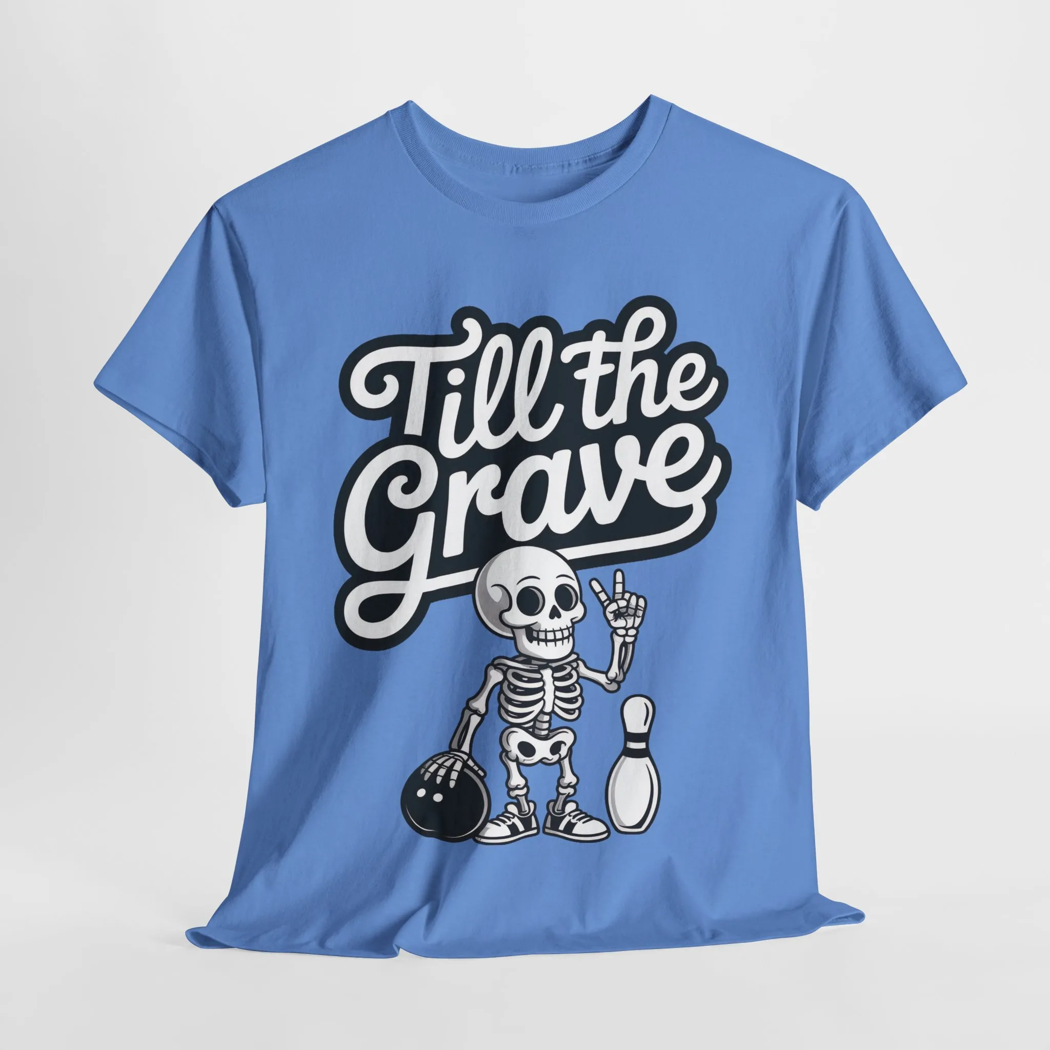 Funny Skeleton Bowling Womens Tee, Till the Grave, Funny Shirt, Halloween Gift, Skull Graphic, Casual Wear, Sporty Style - Image 13