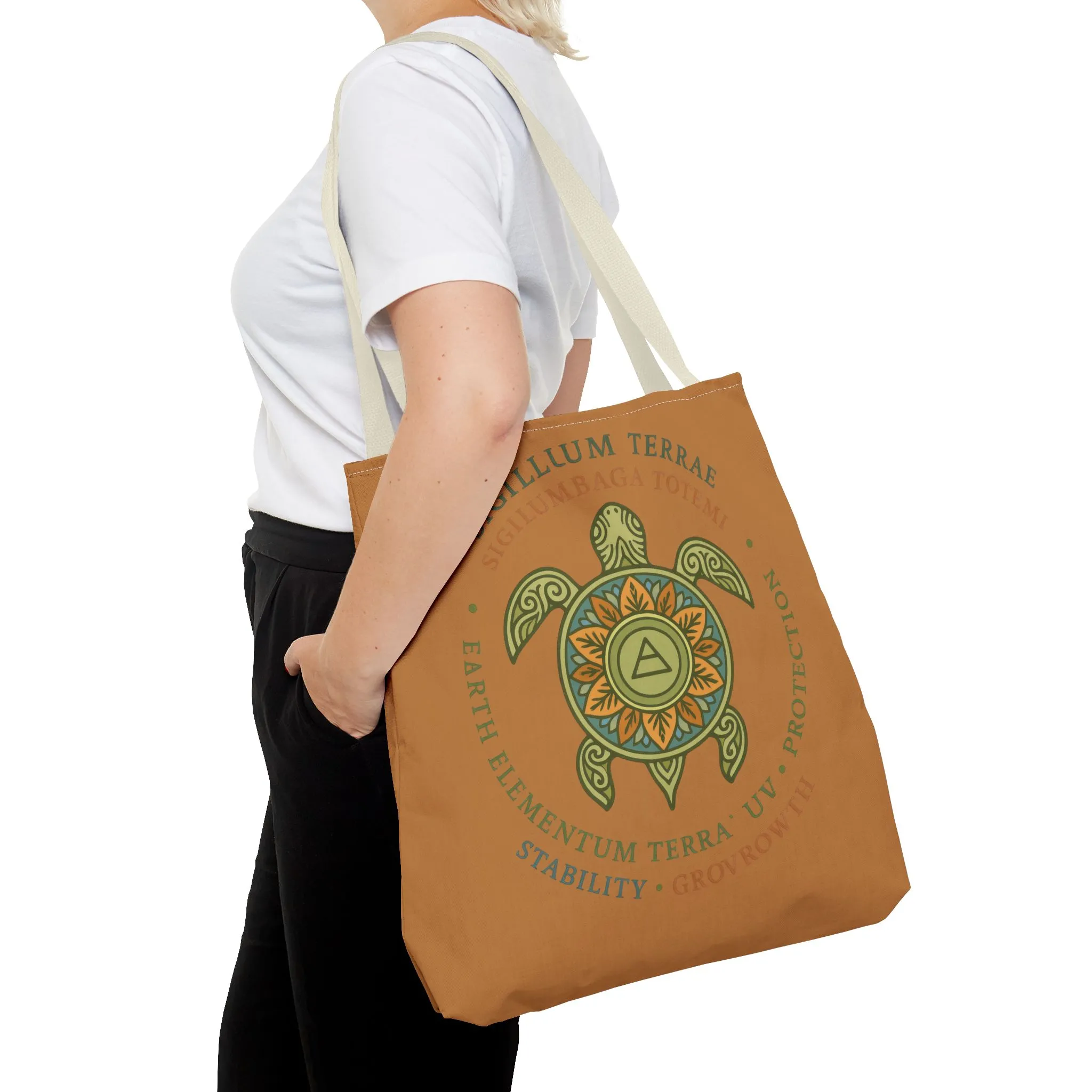 Spiritual Symbol Tote Bag, Eco-Friendly Shopping Bag, Meditation Pouch, Gift for Yogis, Bohemian Style, Sigillum Terrae Design - Image 29