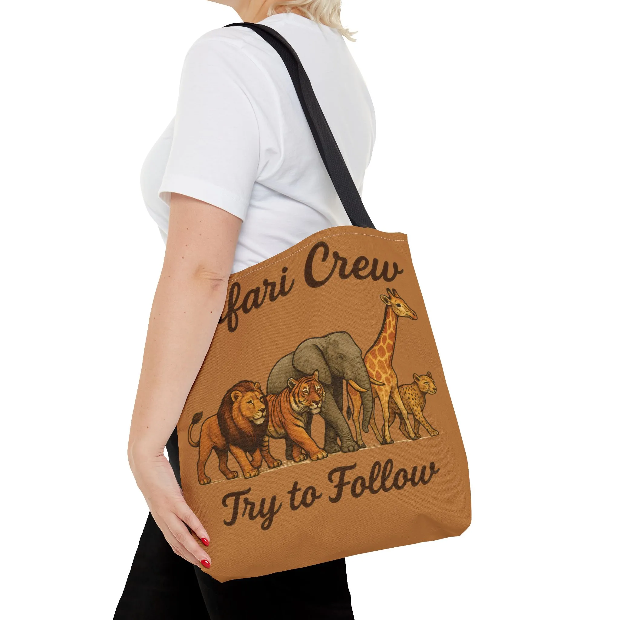Safari Crew Tote Bag - Animal Print, Gift for Wildlife Lovers, Eco-Friendly, Stylish Grocery Bag, Adventure Enthusiast Essential - Image 14