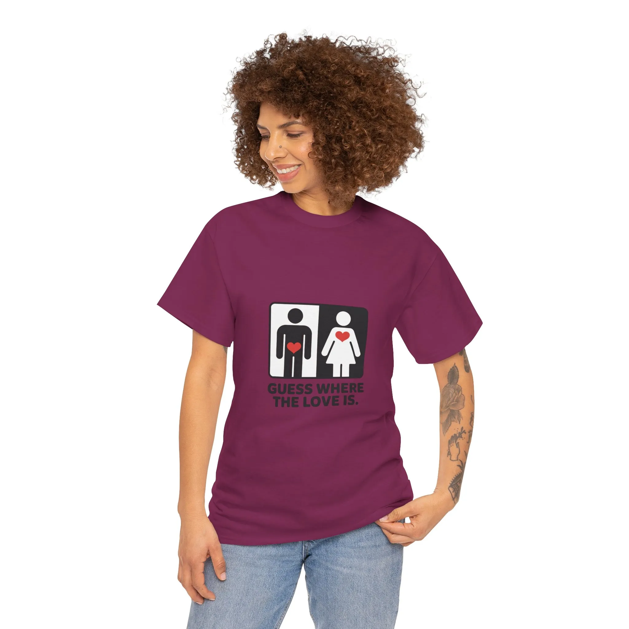 Funny Love Location Women's T-Shirt, Bold Graphic Humorous Relationship Tee, Gift for Couples, Valentine's Day Gift, Love joke tee - Image 29