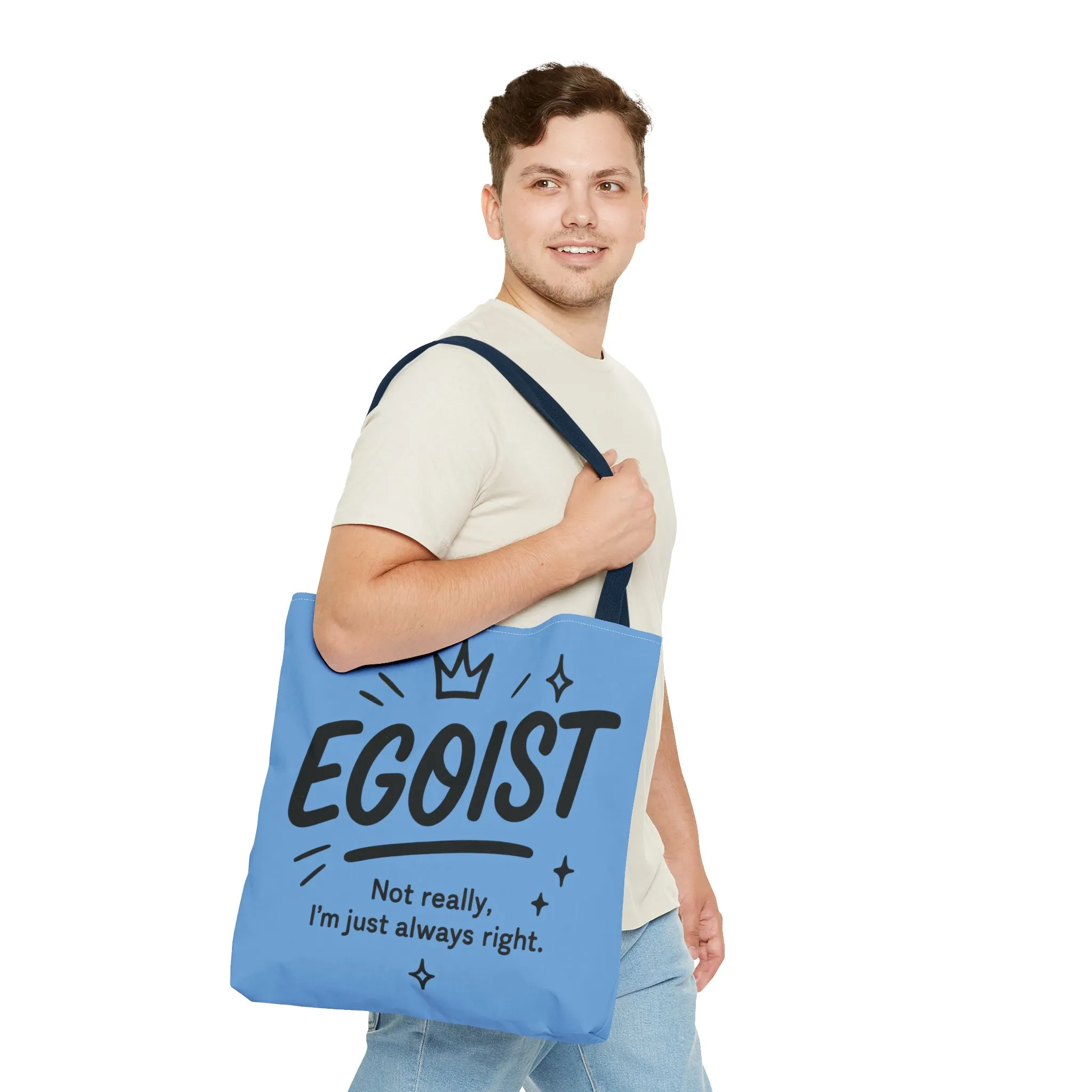Egoist Tote Bag - Fun, Stylish Shopping Bag, Gift for Friends, Everyday Use, Quote Bag, Casual Chic Essential, Beach Tote - Image 3