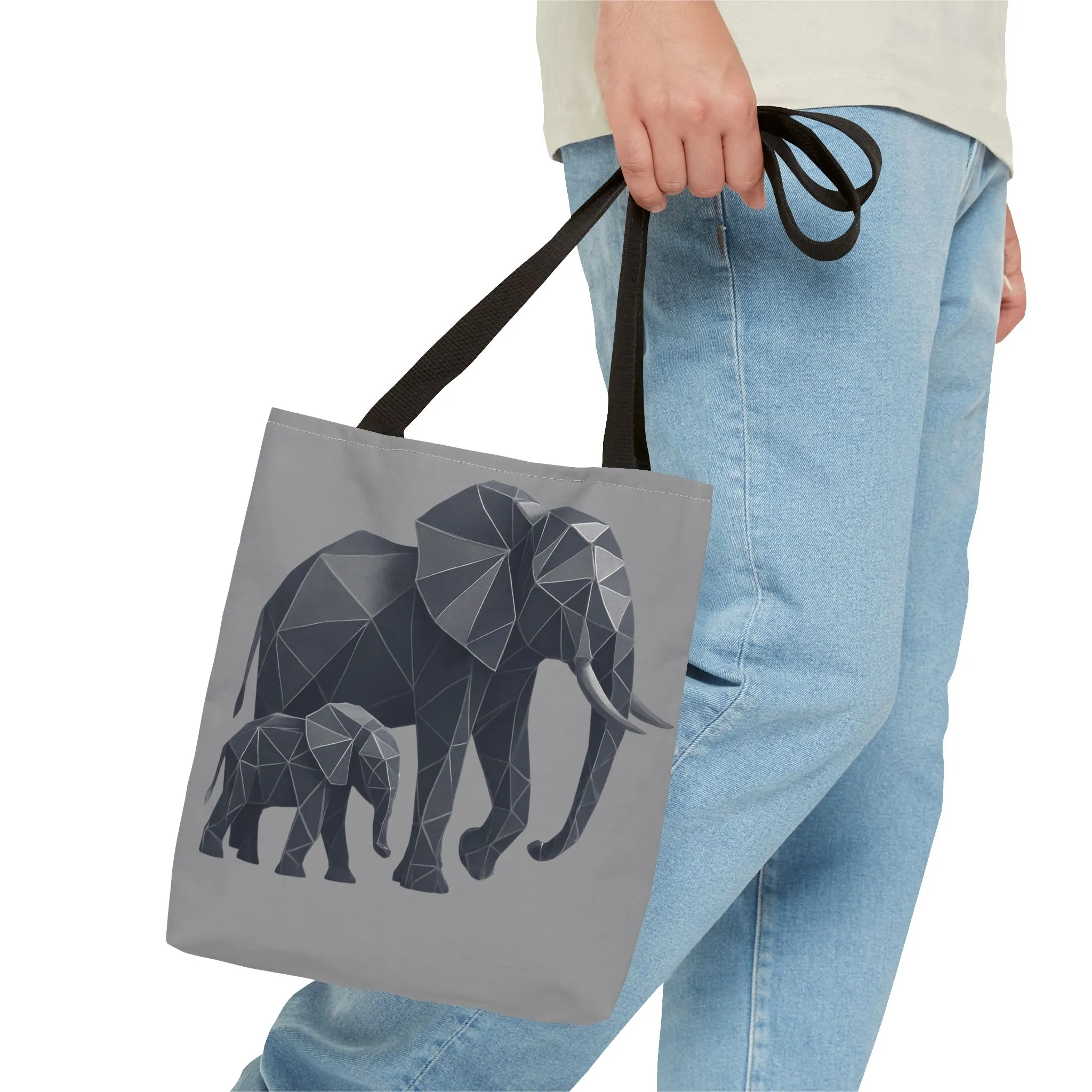 Elephant Geometric Tote Bag, Stylish Sustainable Bag, Boho Accessories, Animal Lover Gift, Canvas Shopping Bag, Beach Tote - Image 8