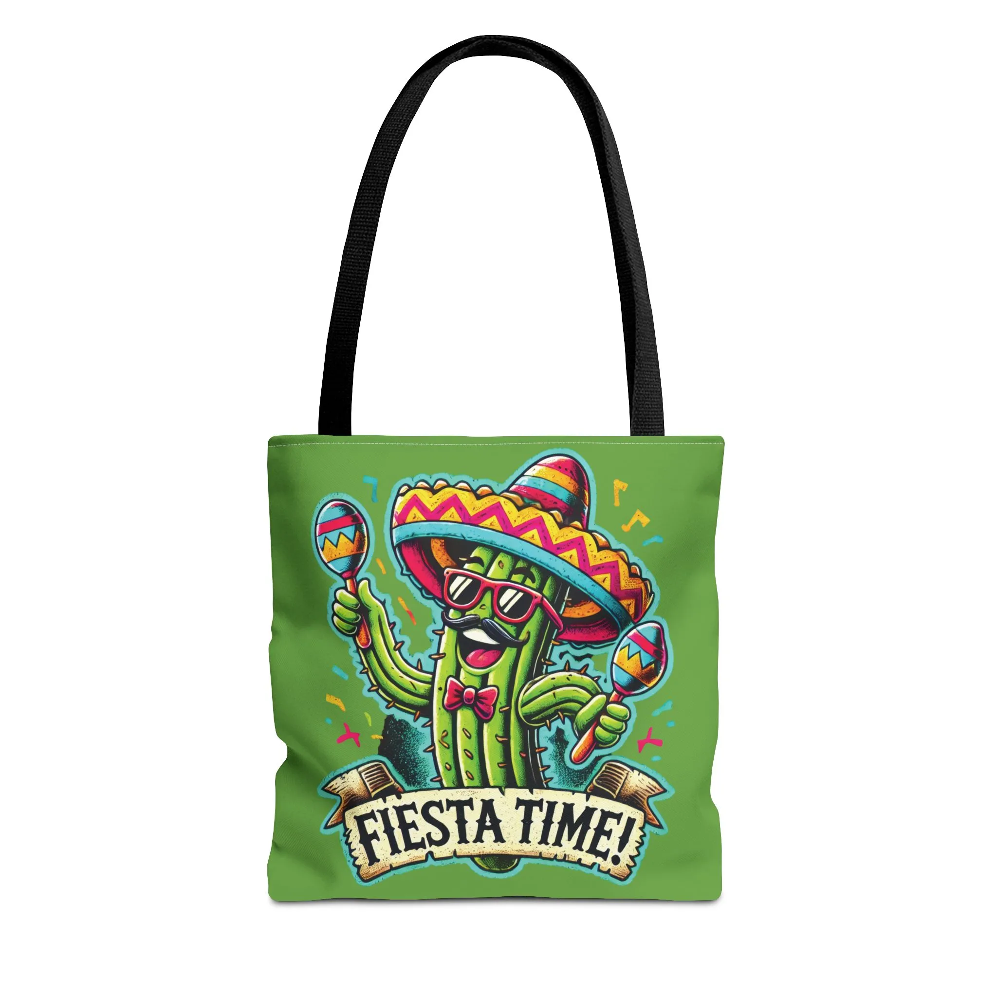 Fiesta Time Cactus Tote Bag, Funny Mexican Party Gift, Sombrero Maracas Print, Cinco de Mayo Bag, Summer Festival Tote, Beach Bag, Shopping - Image 5