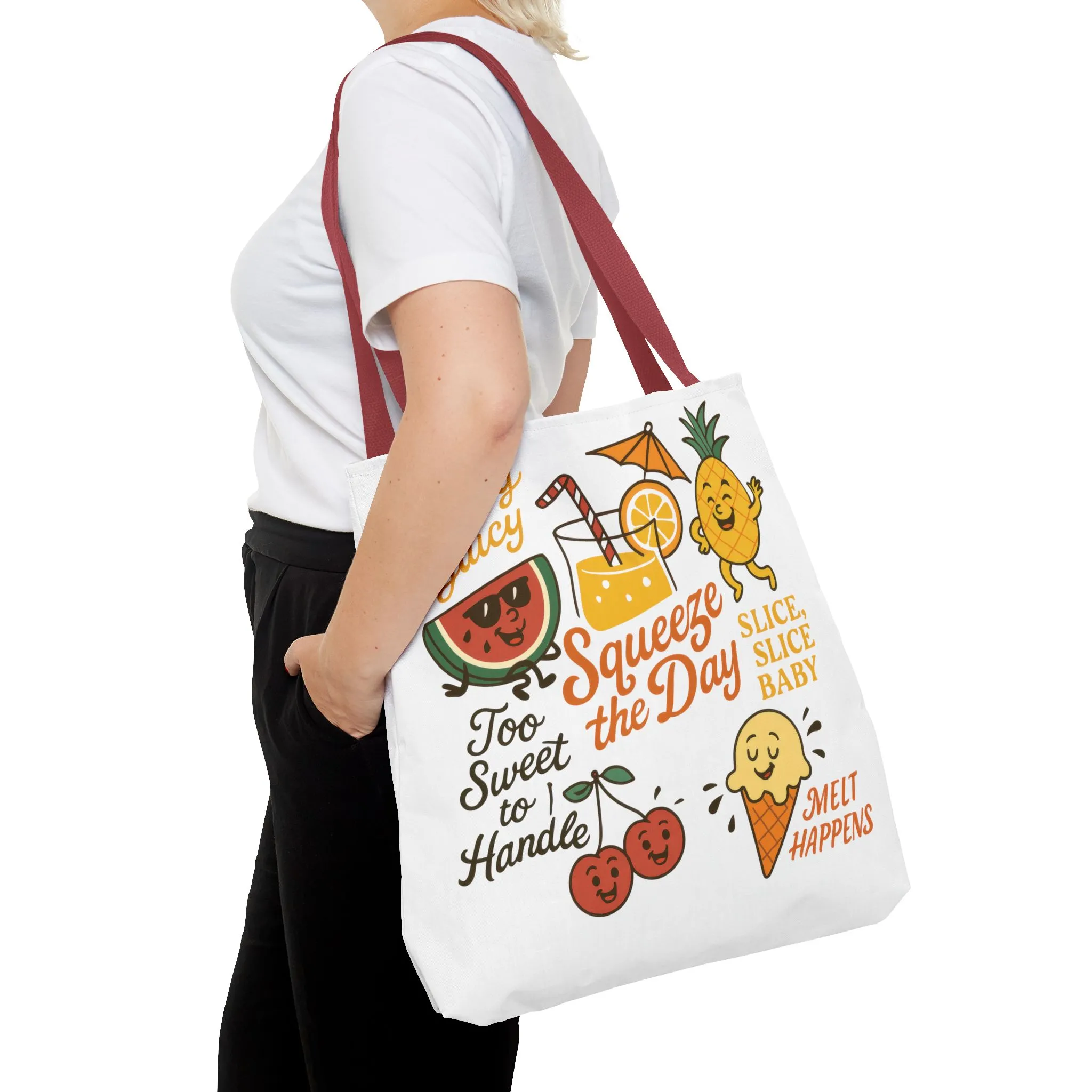Juicy Summer Tote Bag, Fun Beach Carryall, Perfect for Grocery Shopping, Reusable Market Tote, Cute Gift for Fruit Lovers, Large Tote Bag - Image 64