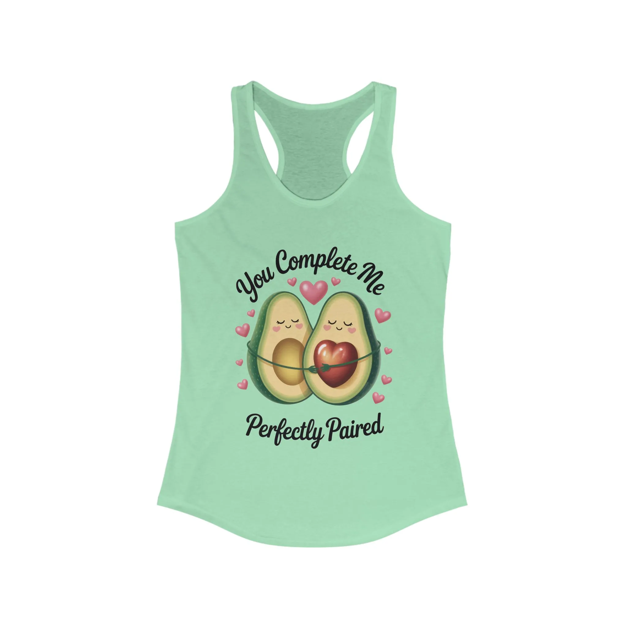 Cute Avocado Love Racerback Tank, Funny Summer Shirt, Perfect Gift for Her, Valentines Day Outfit, Trendy Casual Top, Fun and Flirty - Image 11