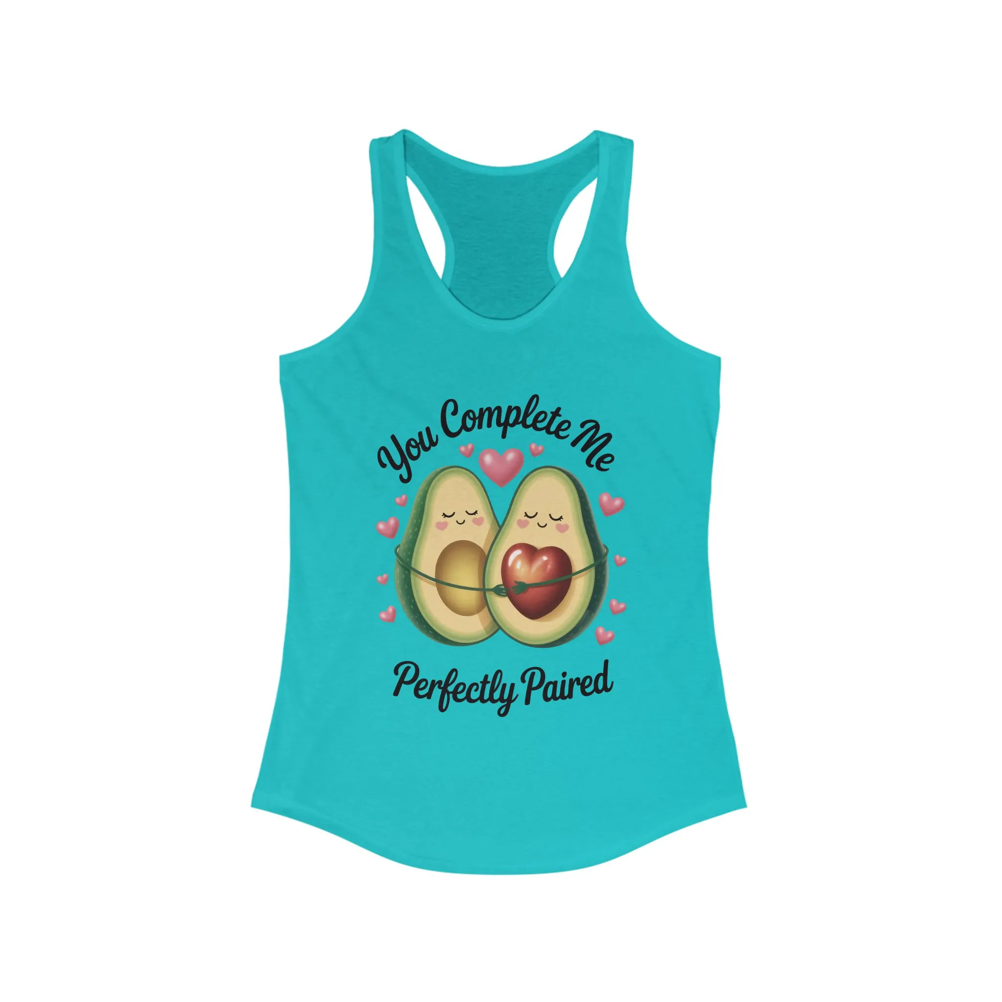 Cute Avocado Love Racerback Tank, Funny Summer Shirt, Perfect Gift for Her, Valentines Day Outfit, Trendy Casual Top, Fun and Flirty - Image 13