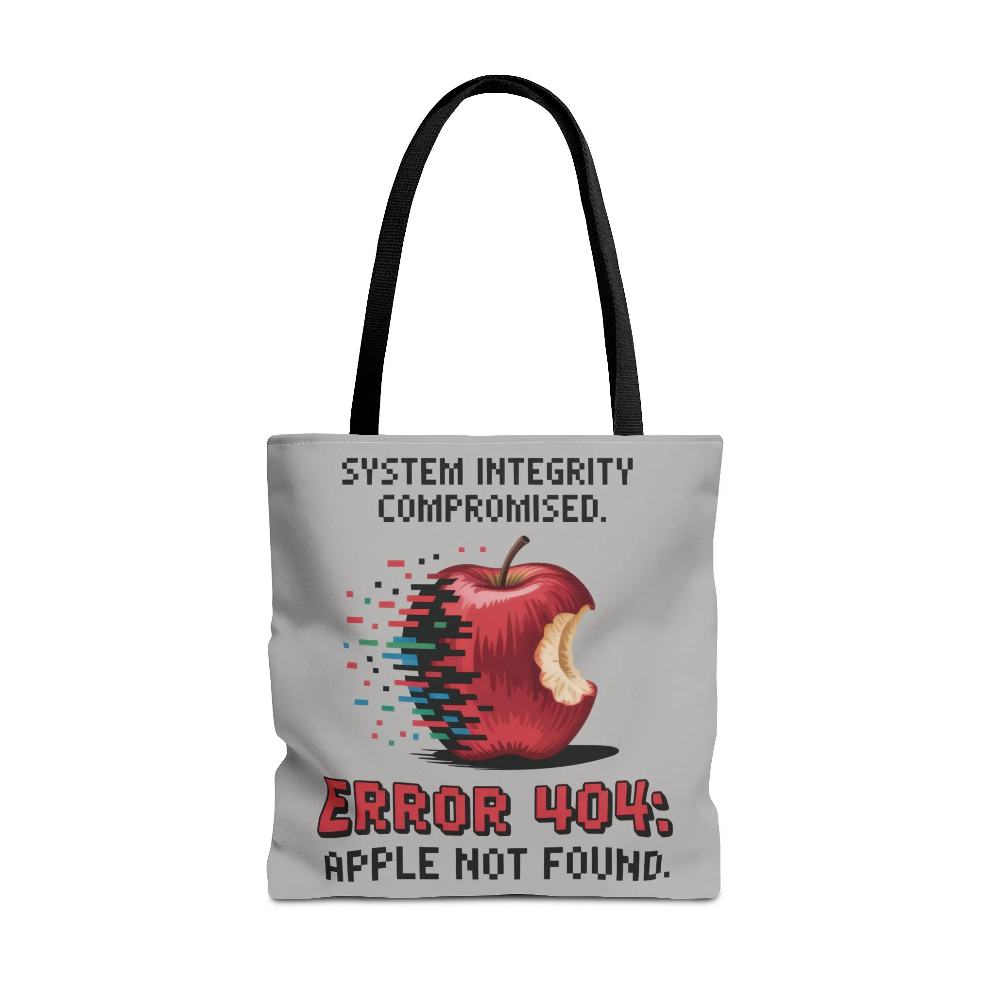 Error 404 Apple Tote Bag, Geek Tote, Funny Shopping Bag, Gift for Tech Lovers, Apple Lovers Tote, Digital Design Bag, Large Tote Bag, Weekender Bag, Beach Bag - Image 11