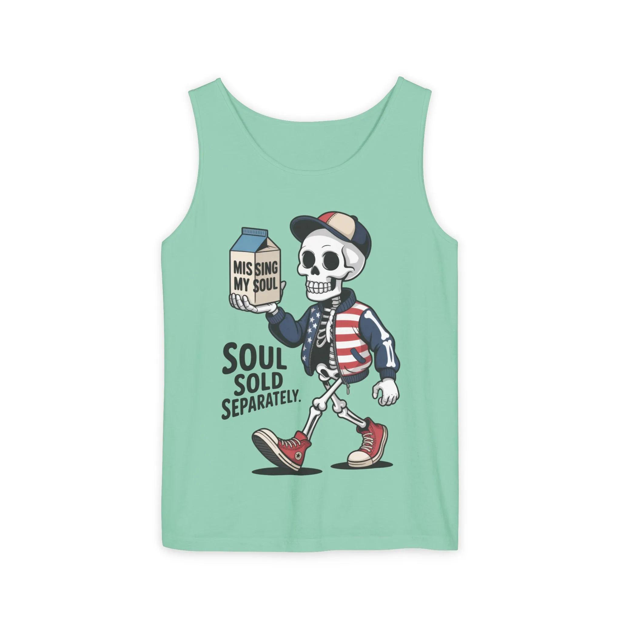 Funny Skeleton Tank Top, Soul Sold Separately Muscle Tee, Missing My Soul Graphic Shirt, Gothic Streetwear Workout Top - Image 21