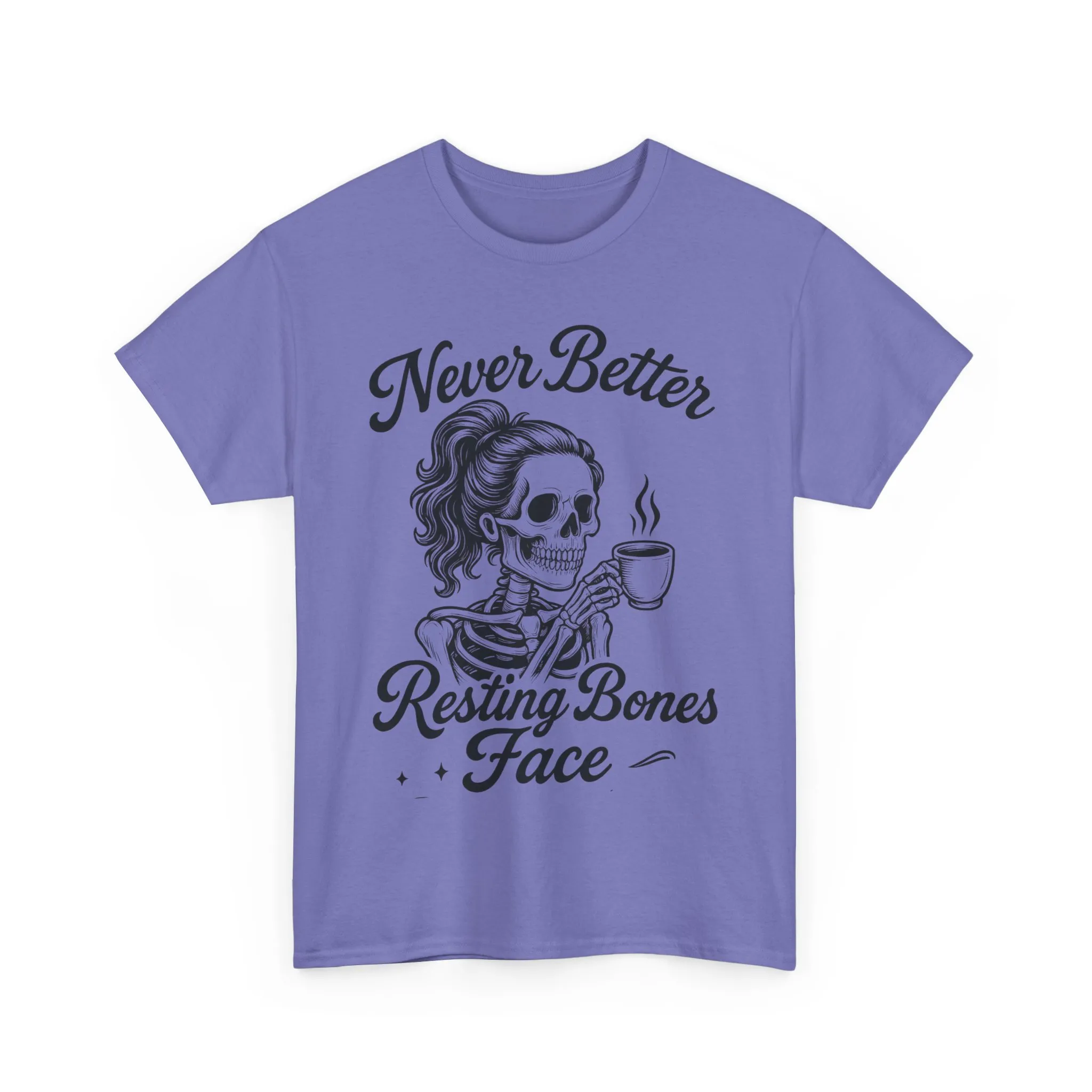 Sassy Skeleton Womens Tee: Never Better, Resting Bones Face, Halloween Costume, Funny Gift, Unisex Humor Shirt, Casual Wear - Image 25