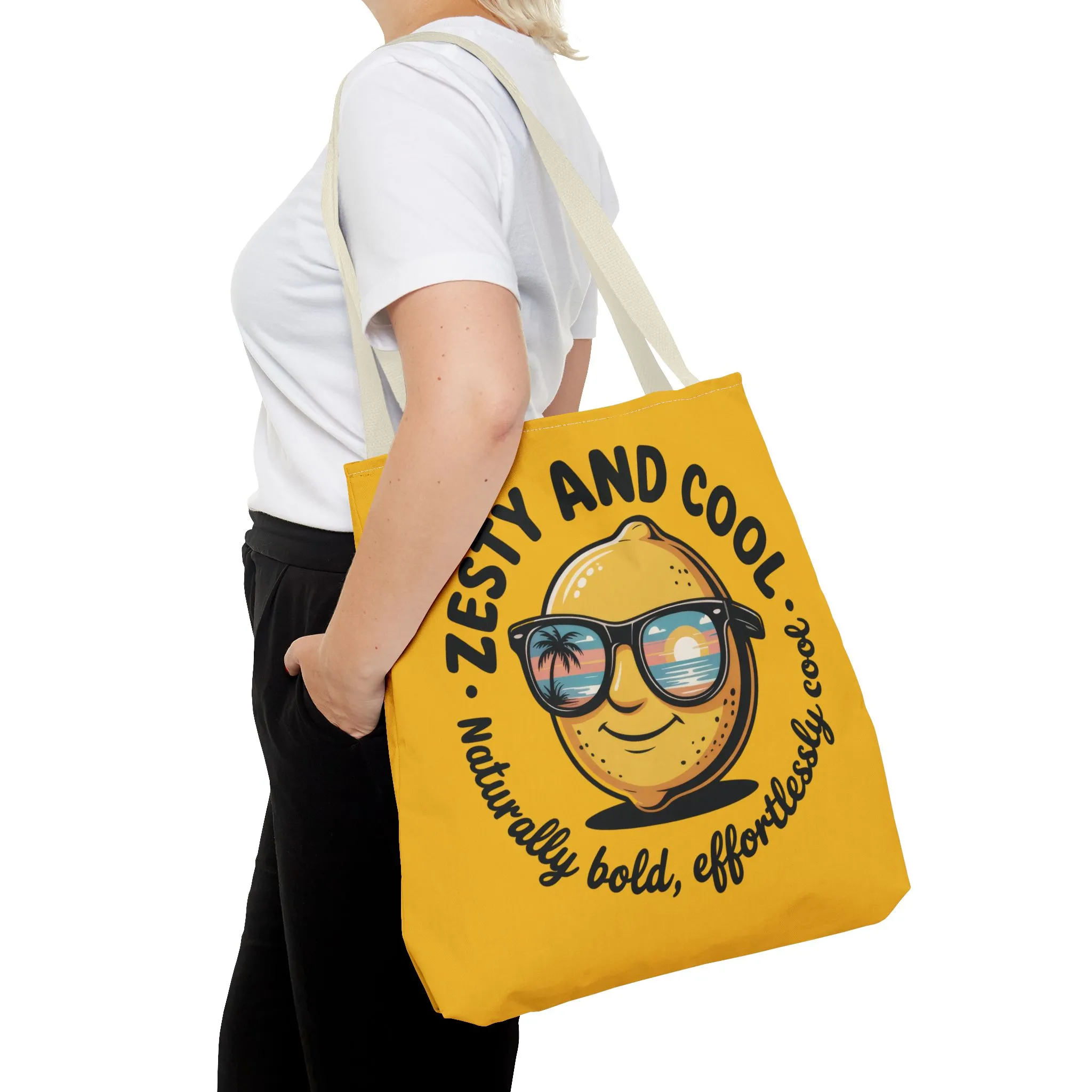 Zesty Lemon Tote Bag - Fun & Bold Carry-All for Everyday Use, Summer, Beach Days, Gifts, Eco-Friendly Shopping, Large Tote Bag - Image 5
