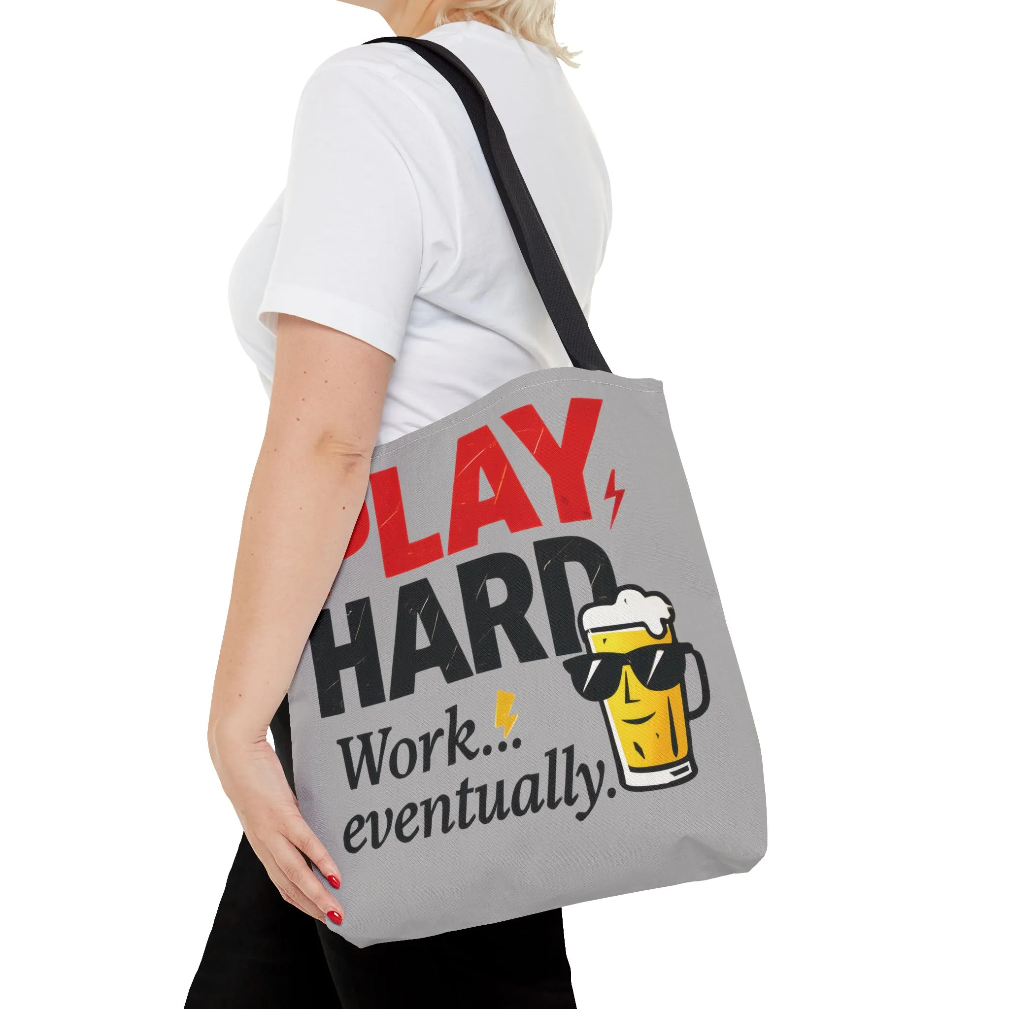 Play Hard Tote Bag - Fun, Stylish, Tote for Work & Play, Summer, Gift, Beach Bag, Everyday Carry, Beach Weekender Bag, large canvas bag - Image 14