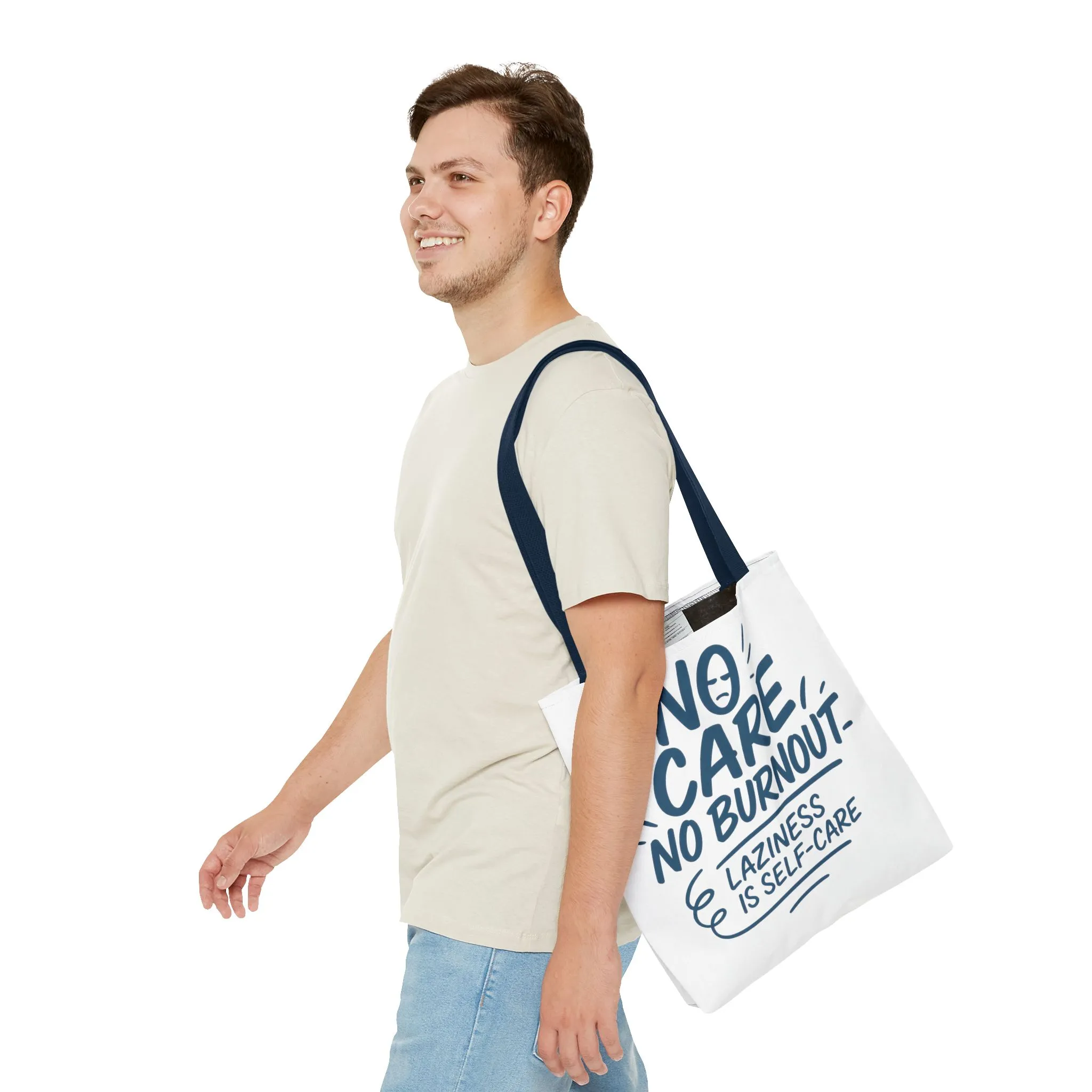 Laziness is Self-Care Funny Quote Bag, Oversized Reusable Canvas Shopping Tote, Sarcastic Self-Care Gift, Weekend Getaway, Everyday Use - Image 19
