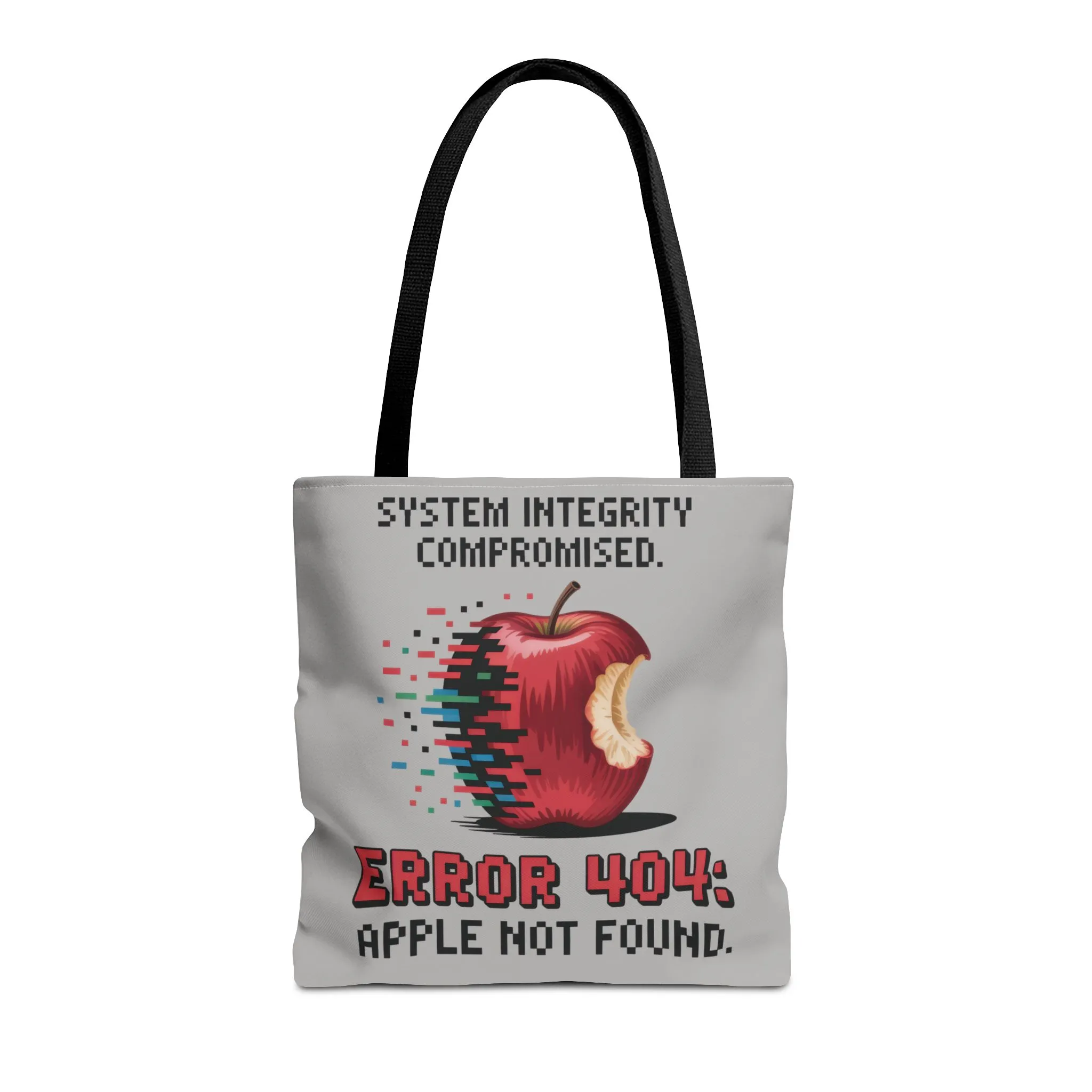 Error 404 Apple Tote Bag, Geek Tote, Funny Shopping Bag, Gift for Tech Lovers, Apple Lovers Tote, Digital Design Bag, Large Tote Bag, Weekender Bag, Beach Bag - Image 6