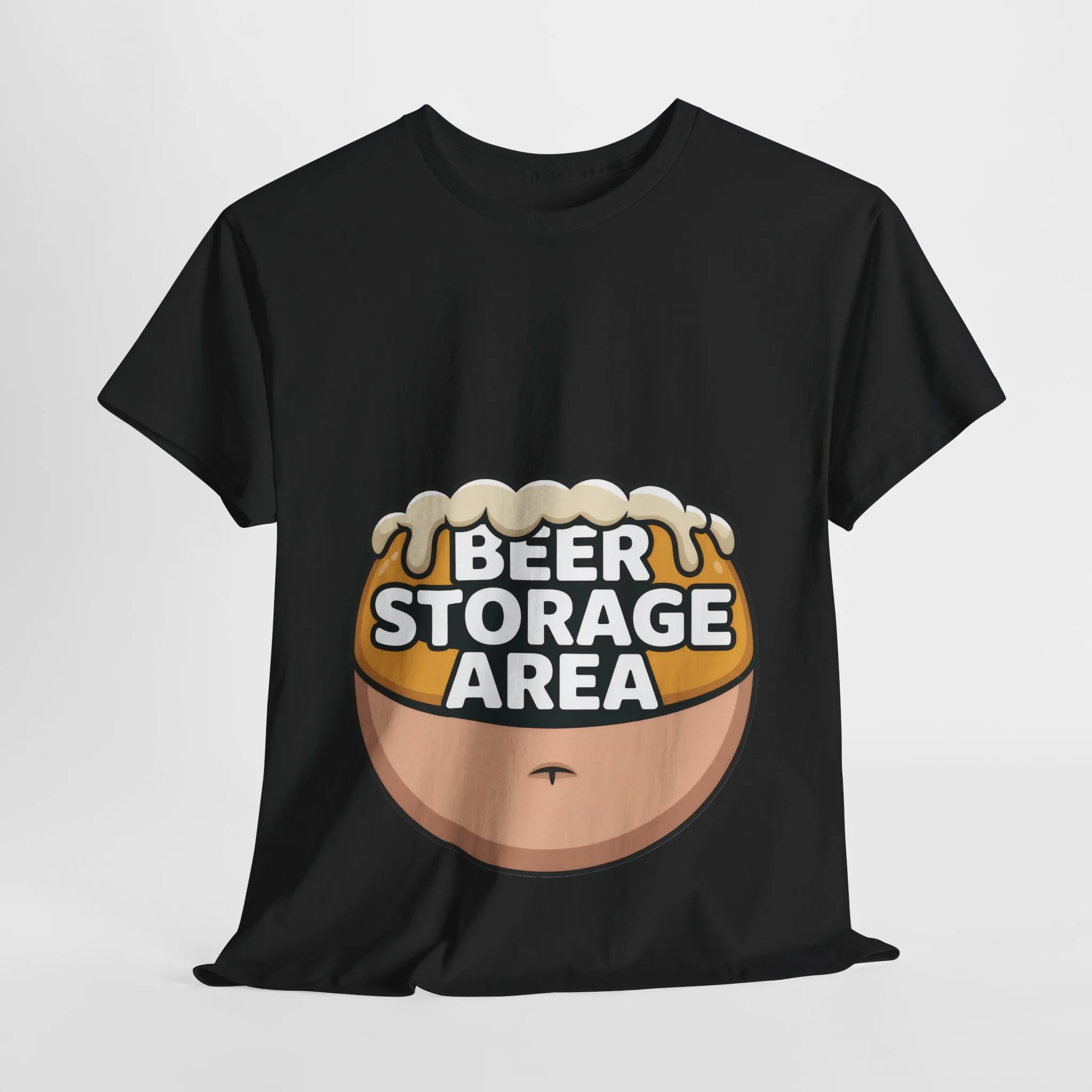 Funny Beer Belly T-Shirt, Beer Storage Area Graphic Tee for Men, Dad Bod Humor Shirt, Beer Lovers Gift, Drinking Gift, Party Apparel - Image 4