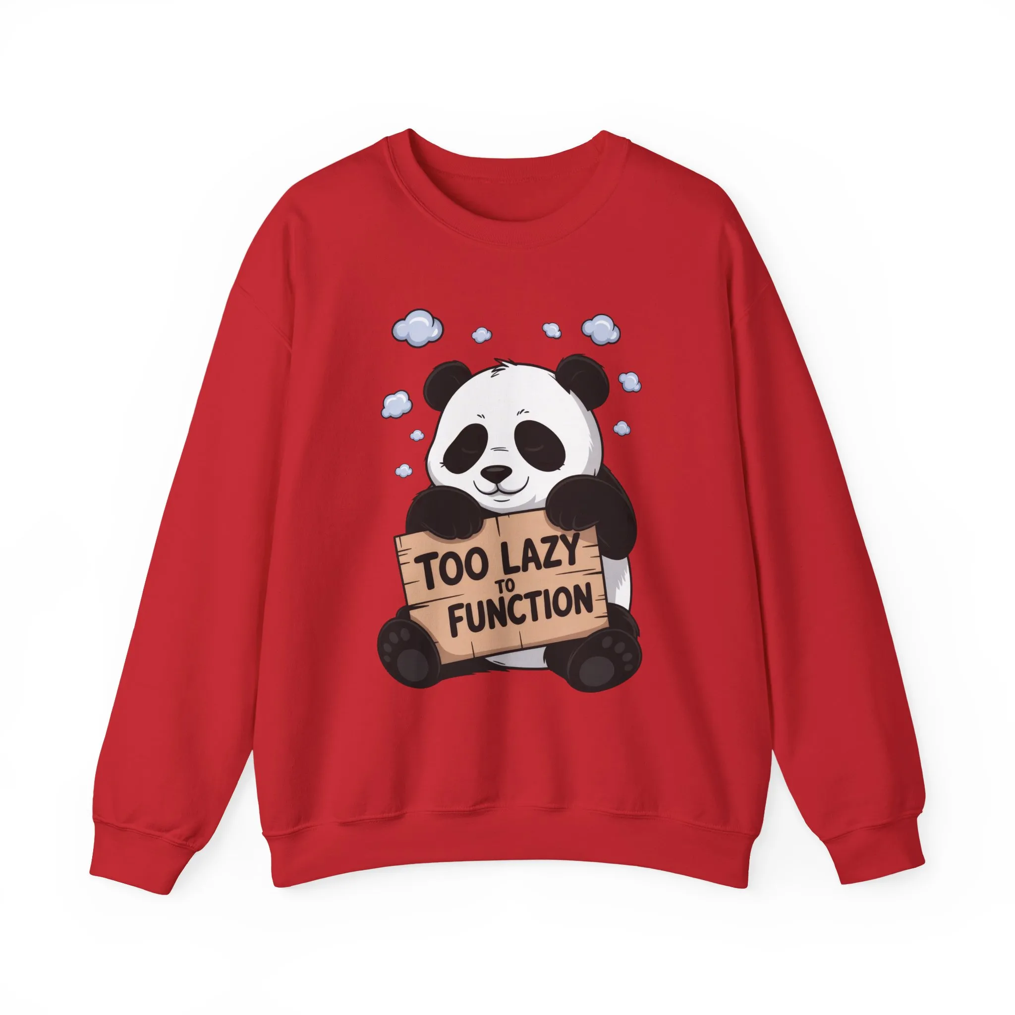 Panda Lazy Crewneck Sweatshirt - Funny Gift for Relaxation, Cute Animal Apparel for Cozy Days, Perfect for Fall and Winter - Image 28