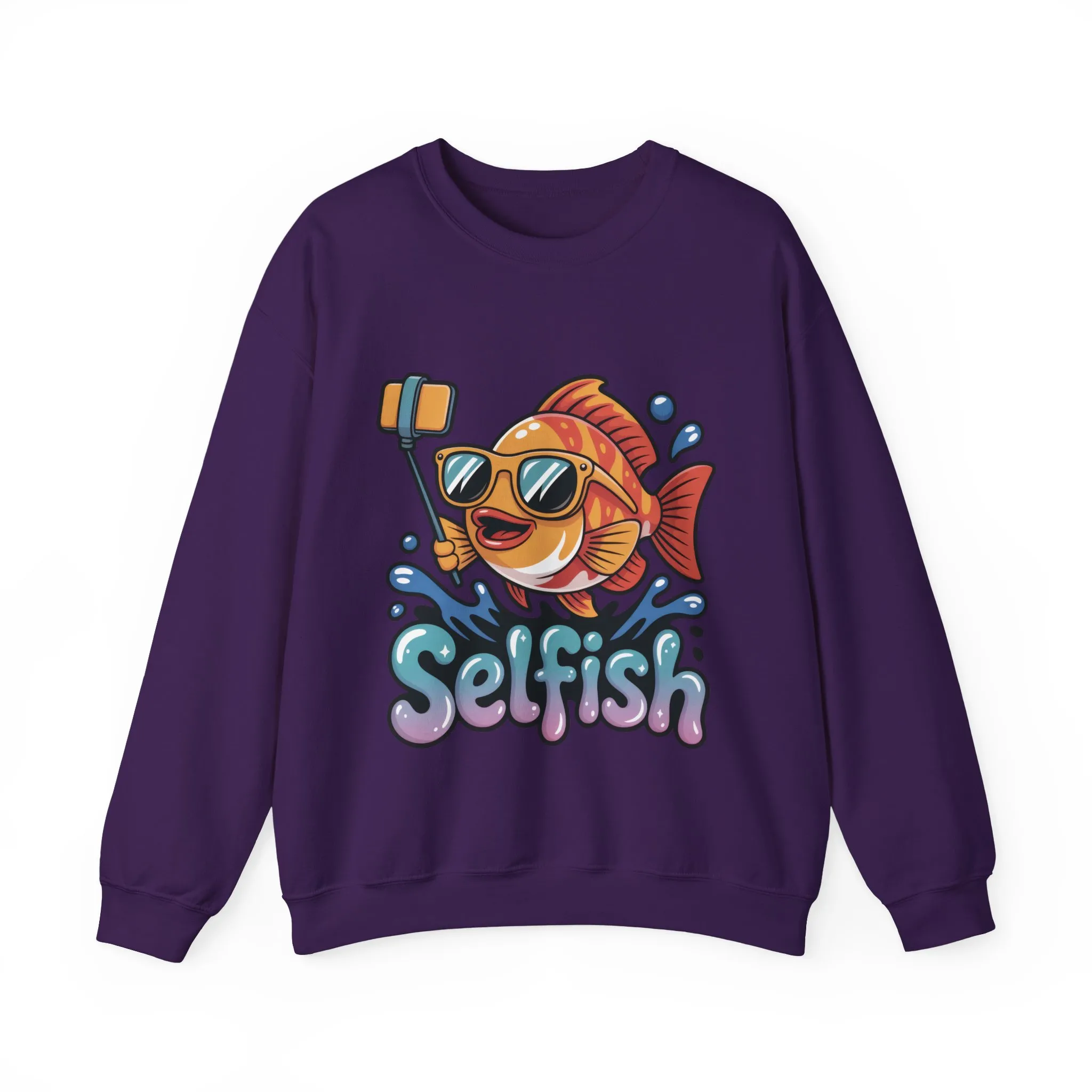 Selfish Womens Sweatshirt, Funny Selfie Pullover, Cute Ocean Pun Sweater, Playful Sea Life Gift, Fun Gift for Fish Lovers, Fishing Apparel - Image 19