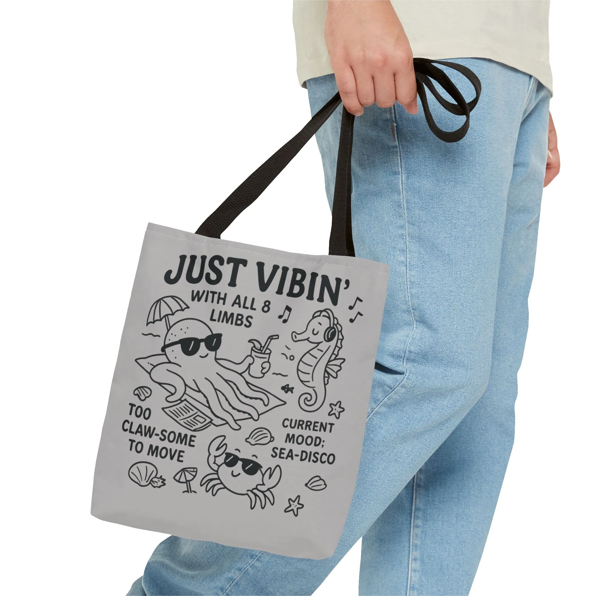 Fun Sea-Themed Tote Bag, Beach Accessories, Summer Vibes, Gift for Ocean Lovers, Reusable Shopping Bag, Cute Beach Tote - Image 8