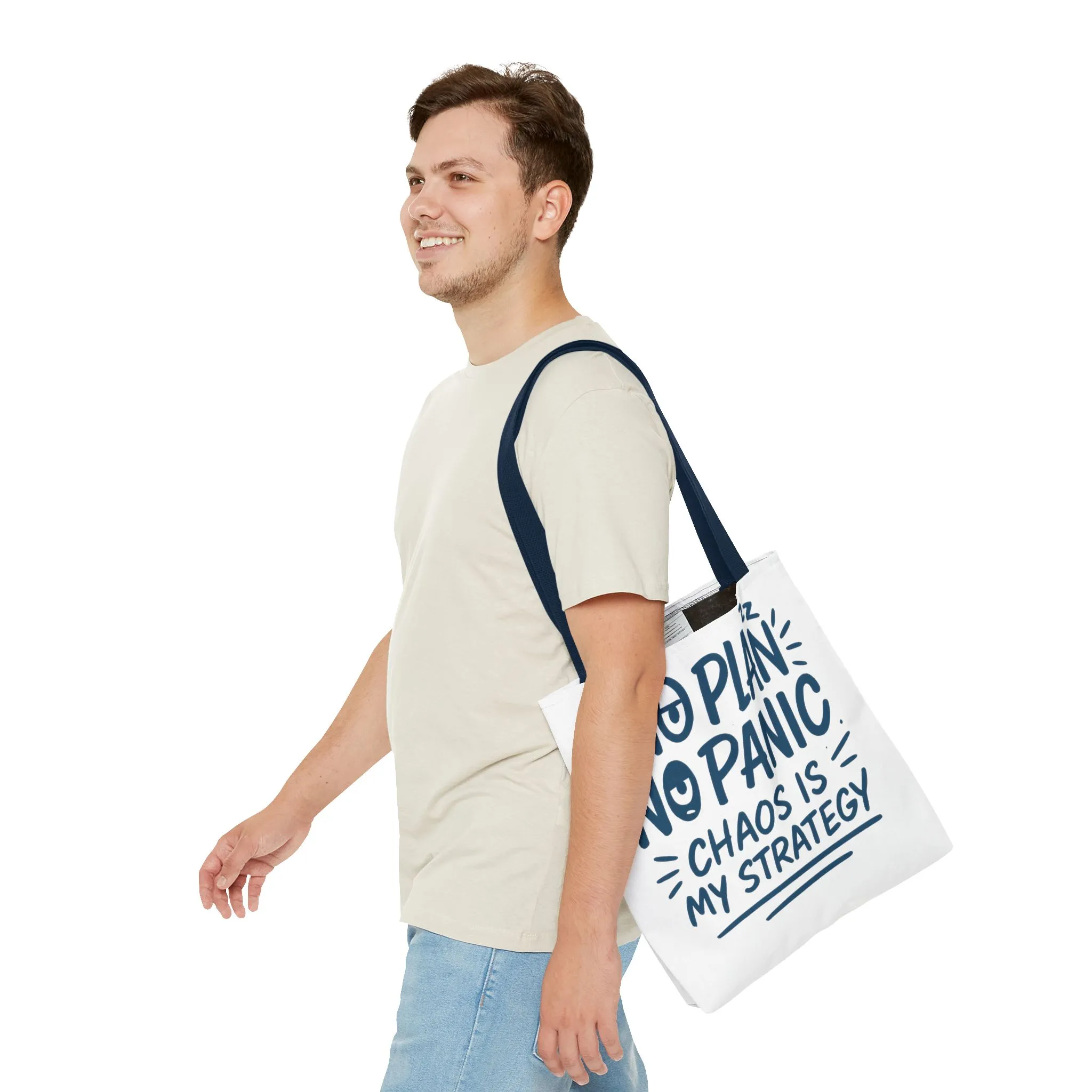 Funny Quote Tote Bag, Reusable Grocery Bag, Gift for Students, Beach Tote, Everyday Tote, Chaos Strategy Bag, Unique Shopping Bag - Image 28