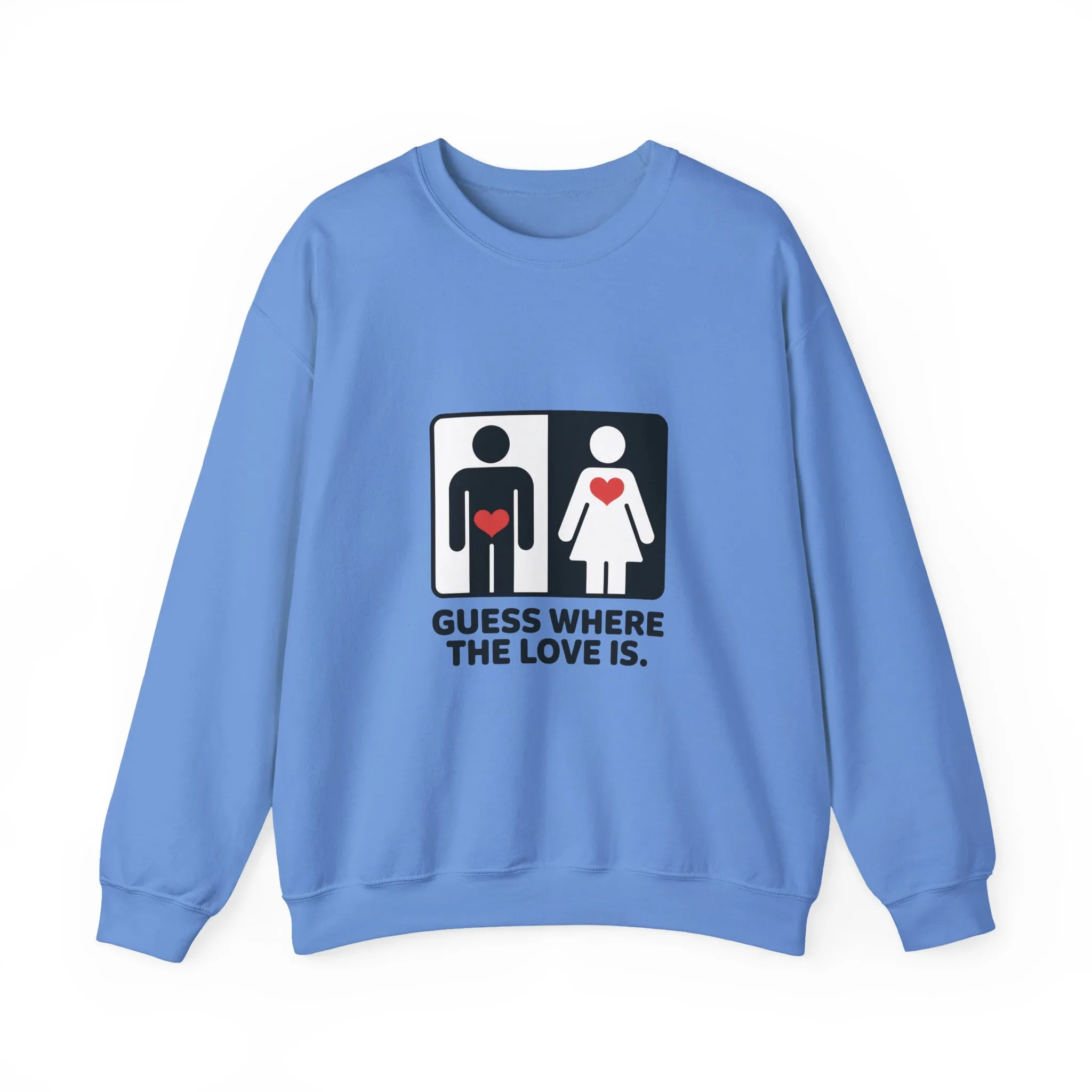 GuesWhere the Love Is Womens Sweatshirt, Couples Gift, Valentines Day Apparel, Matching Sweatshirt, Relationship Sweatshirt, Love Joke Graphic - Image 13