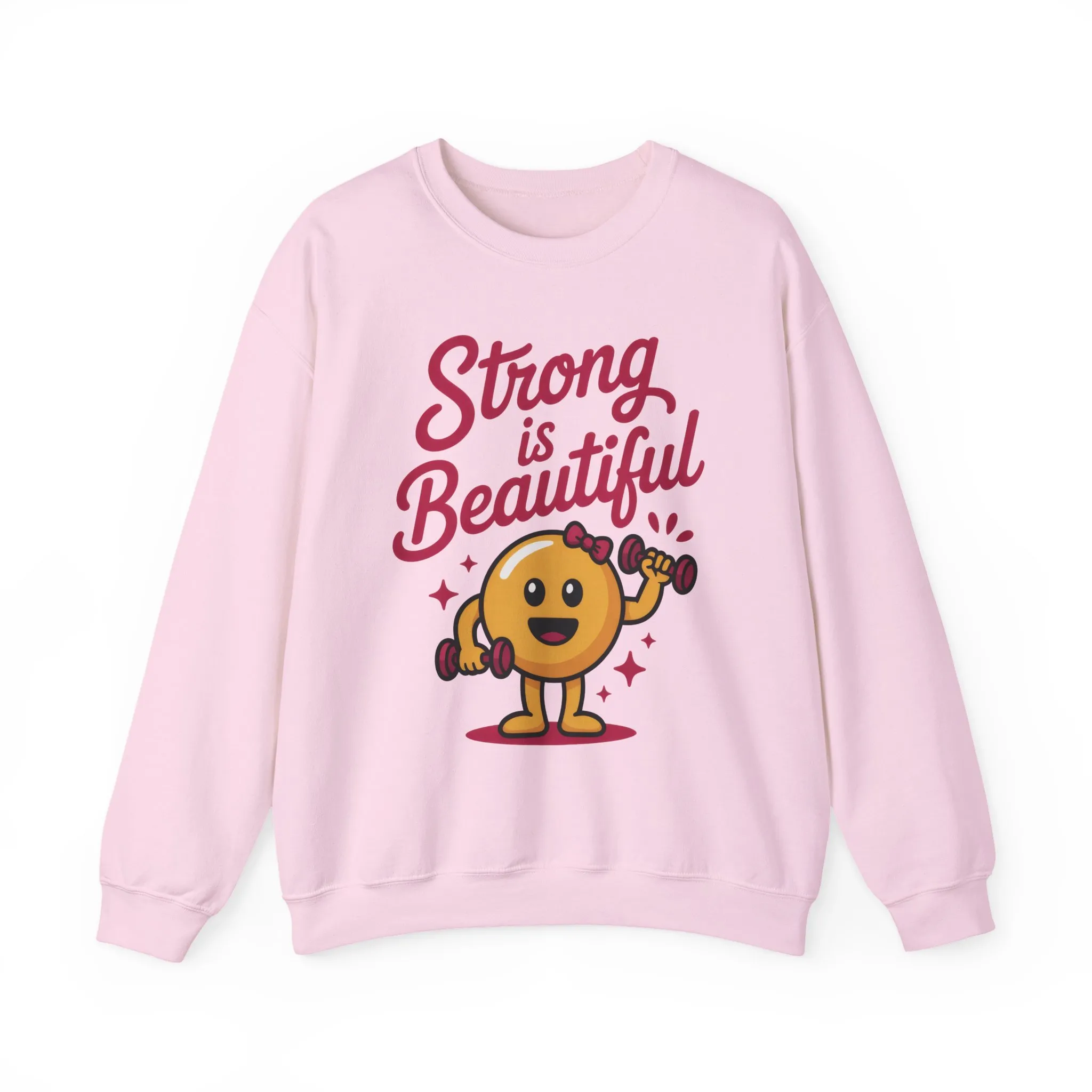 Strong is Beautiful Womens Crewneck Sweatshirt, Cute Fitness Graphic Pullover, Gym and Workout Motivation Sweater, Gift for Fitness Lovers - Image 28