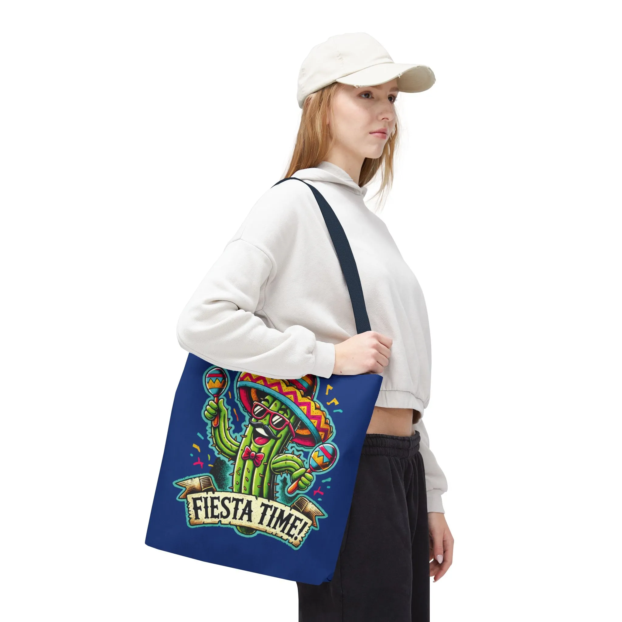 Fiesta Time Cactus Tote Bag, Funny Mexican Party Gift, Sombrero Maracas Print, Cinco de Mayo Bag, Summer Festival Tote, Beach Bag, Shopping - Image 30