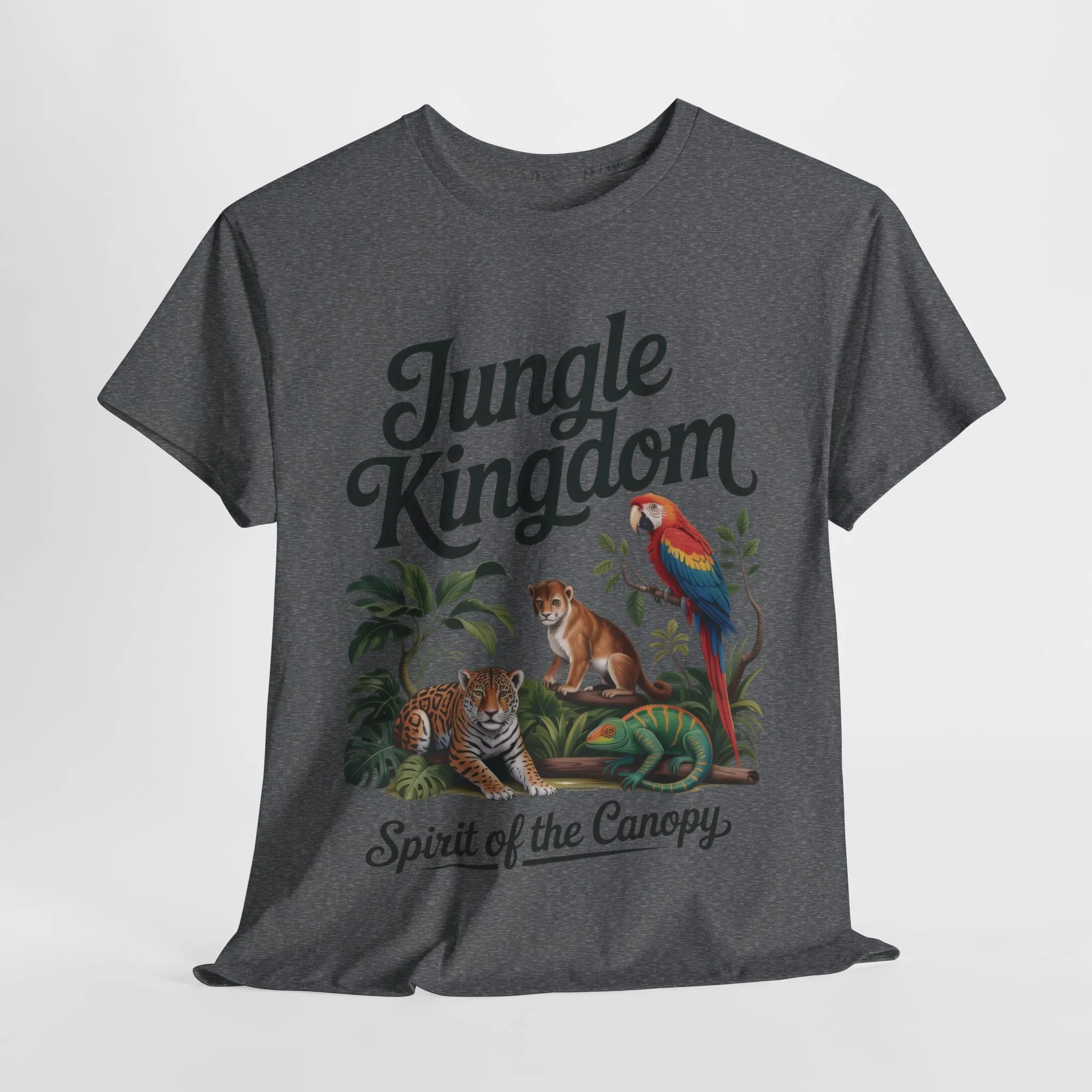Mens Jungle Kingdom Tee - Nature Lover T-Shirt, Animal Graphic Tee, Eco-Friendly Gift, Summer Fashion, Adventure Outfit - Image 5