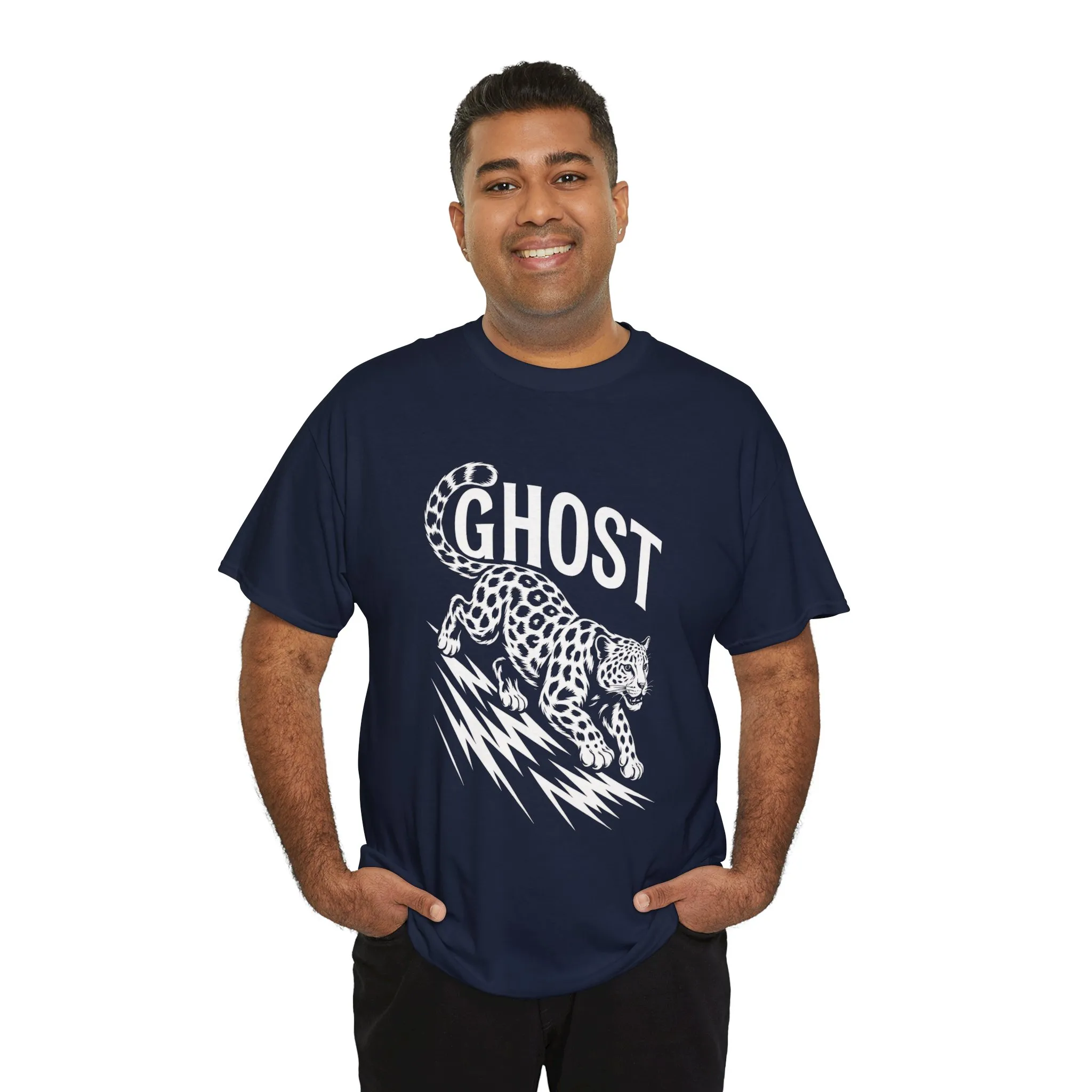 Ghost Leopard Graphic Tee, Mens T-Shirt, Casual Wear, Animal Print Top, Gift for Cat Lovers, Halloween Outfit - Image 24