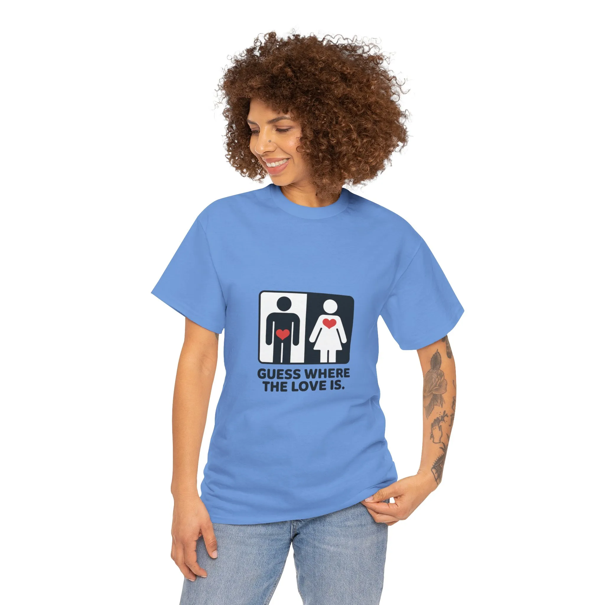 Funny Love Location Women's T-Shirt, Bold Graphic Humorous Relationship Tee, Gift for Couples, Valentine's Day Gift, Love joke tee - Image 14
