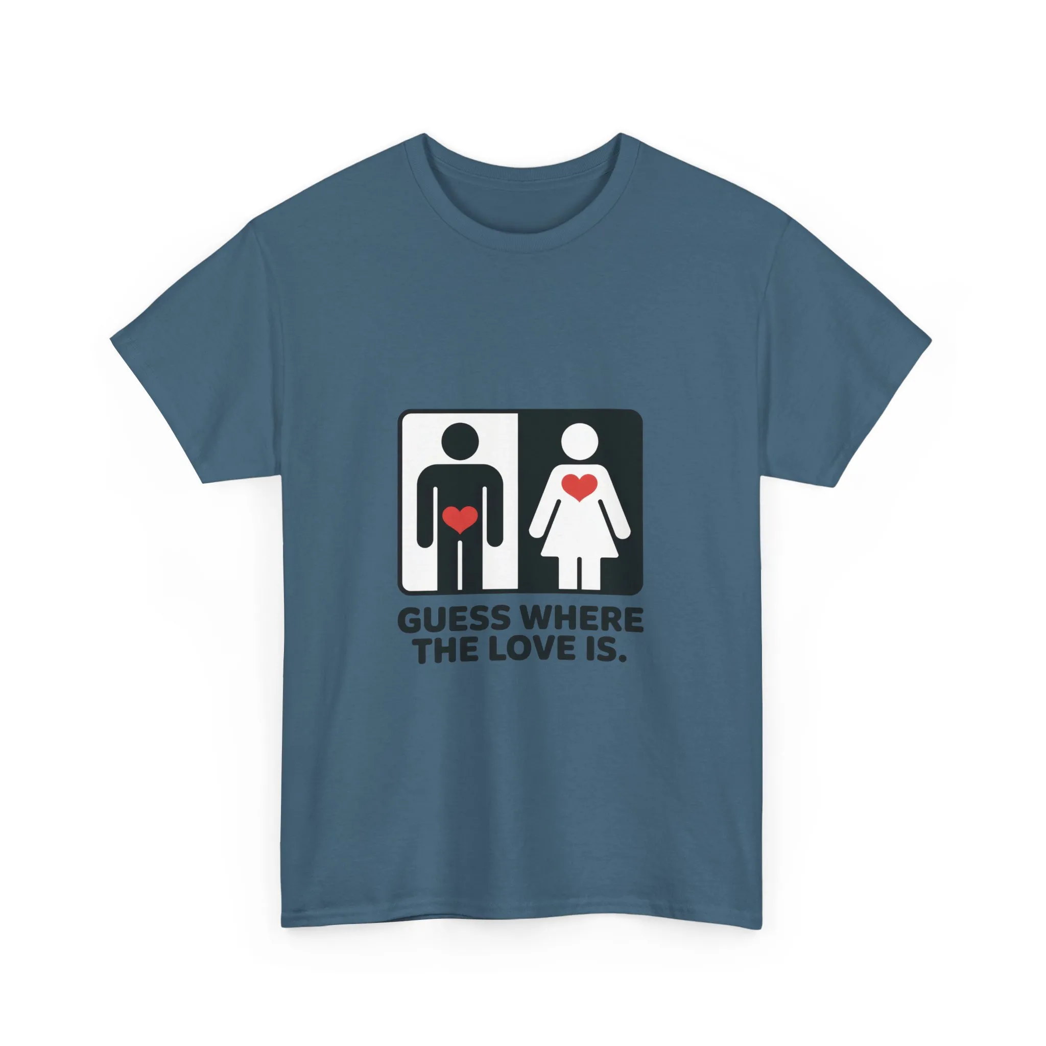 Guess Where The Love Is Mens Tee, Funny Couples Gift, Valentines Day Apparel, Relationship Humor Shirt, Graphic Tee for Him, Bold Love Joke Shirt - Image 13