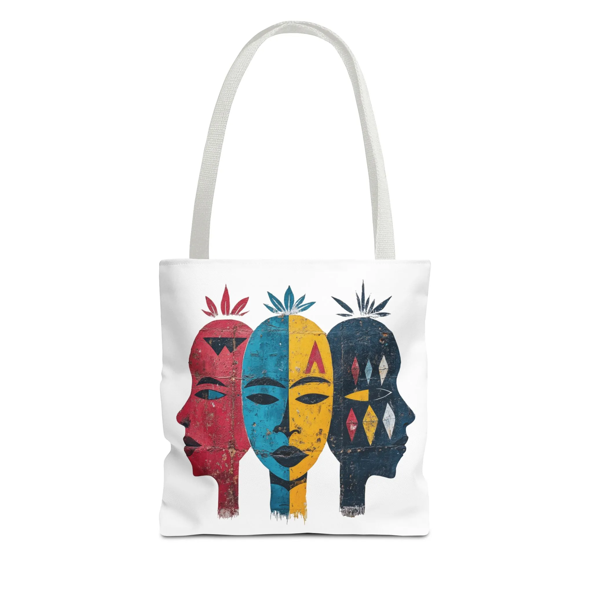 Artistic Tote Bag with Abstract Faces - Bohemian Style, Eco-Friendly Shopping Bag, Gift for Art Lovers, Unique Beach Bag, Festival Accessory - Image 16