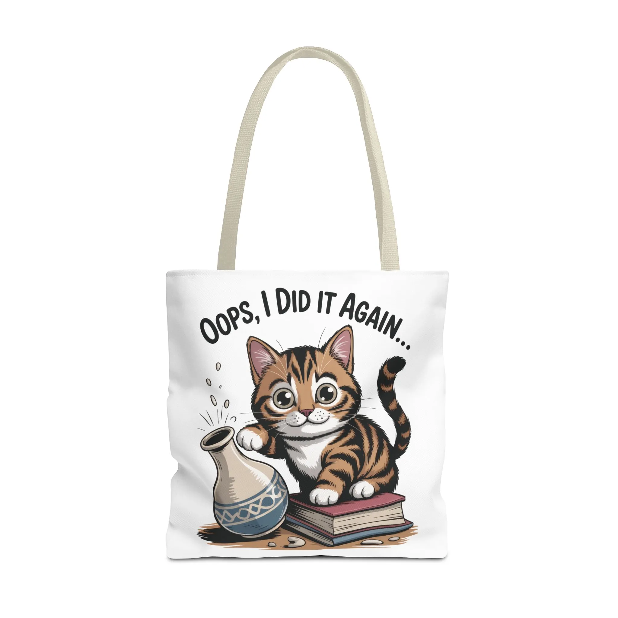 Cat-Themed Tote Bag, "Oops, I Did It Again", Perfect Gift for Cat Lovers, Pet Owners, Birthday, or Everyday Use, Large Tote Bag, beach bag - Image 36