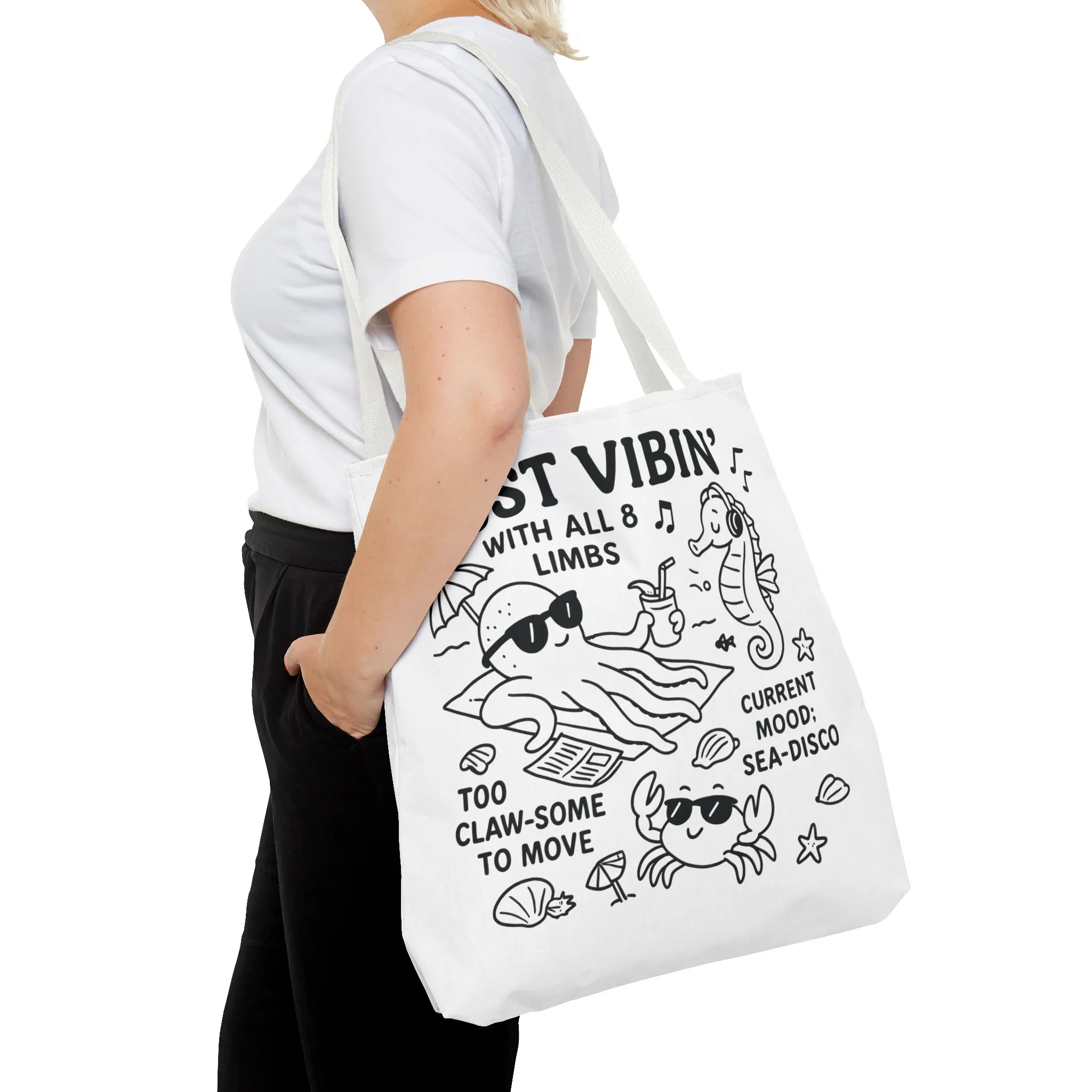 Fun Sea-Themed Tote Bag, Beach Accessories, Summer Vibes, Gift for Ocean Lovers, Reusable Shopping Bag, Cute Beach Tote - Image 29