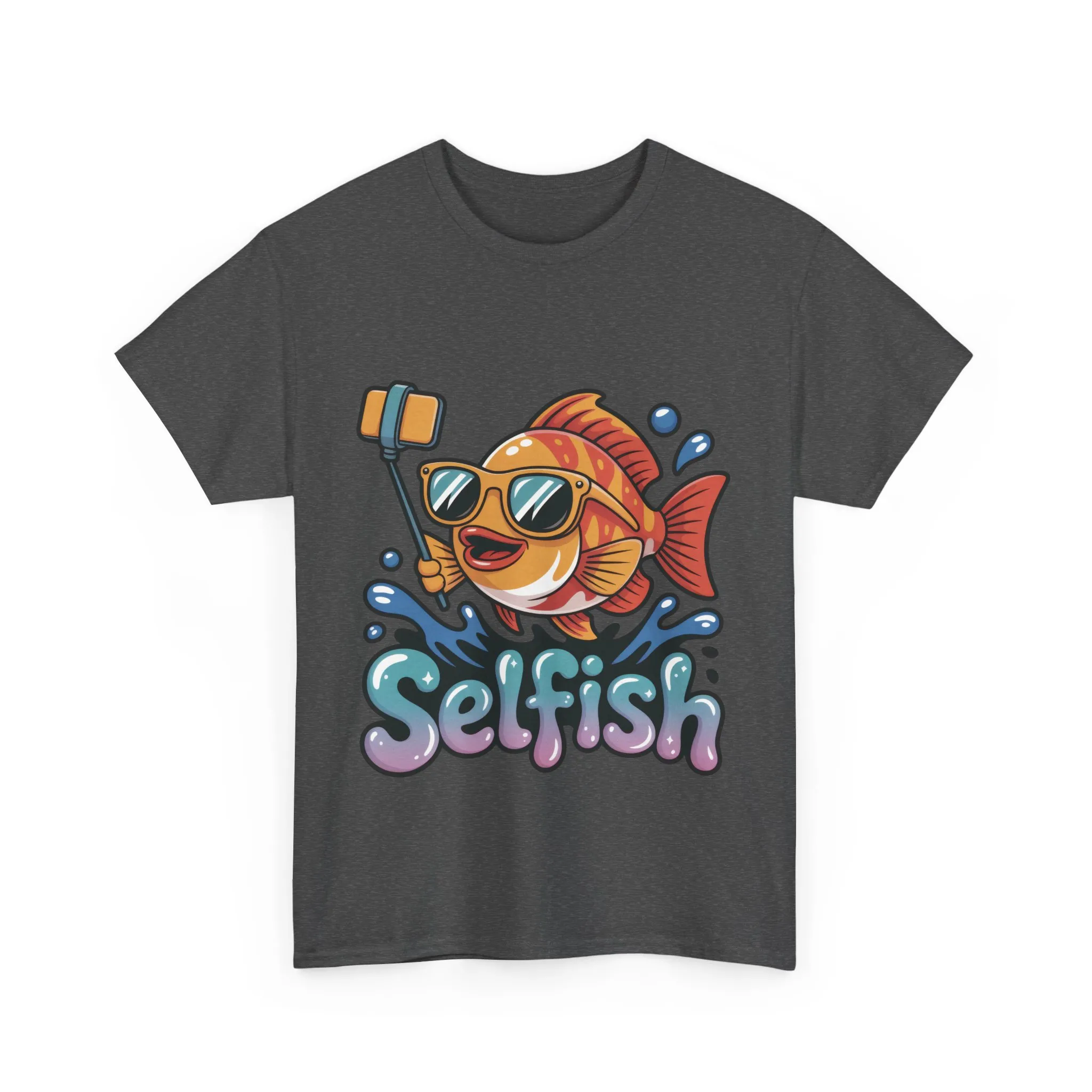 Funny Selfie Fish Graphic Womens T-Shirt, Playful Pun Gift for Her, Summer Vibes, Unique Beach Shirt, Outdoor Adventures - Image 34